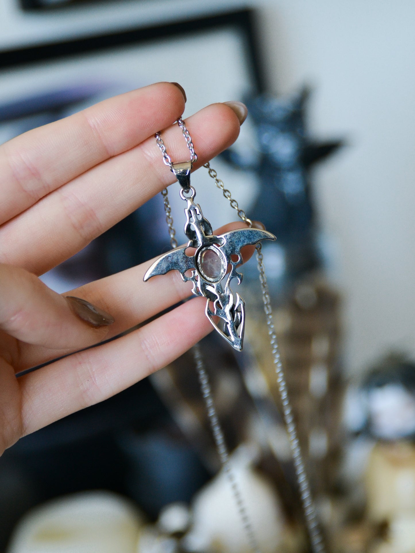 Ciondolo alato con labradorite