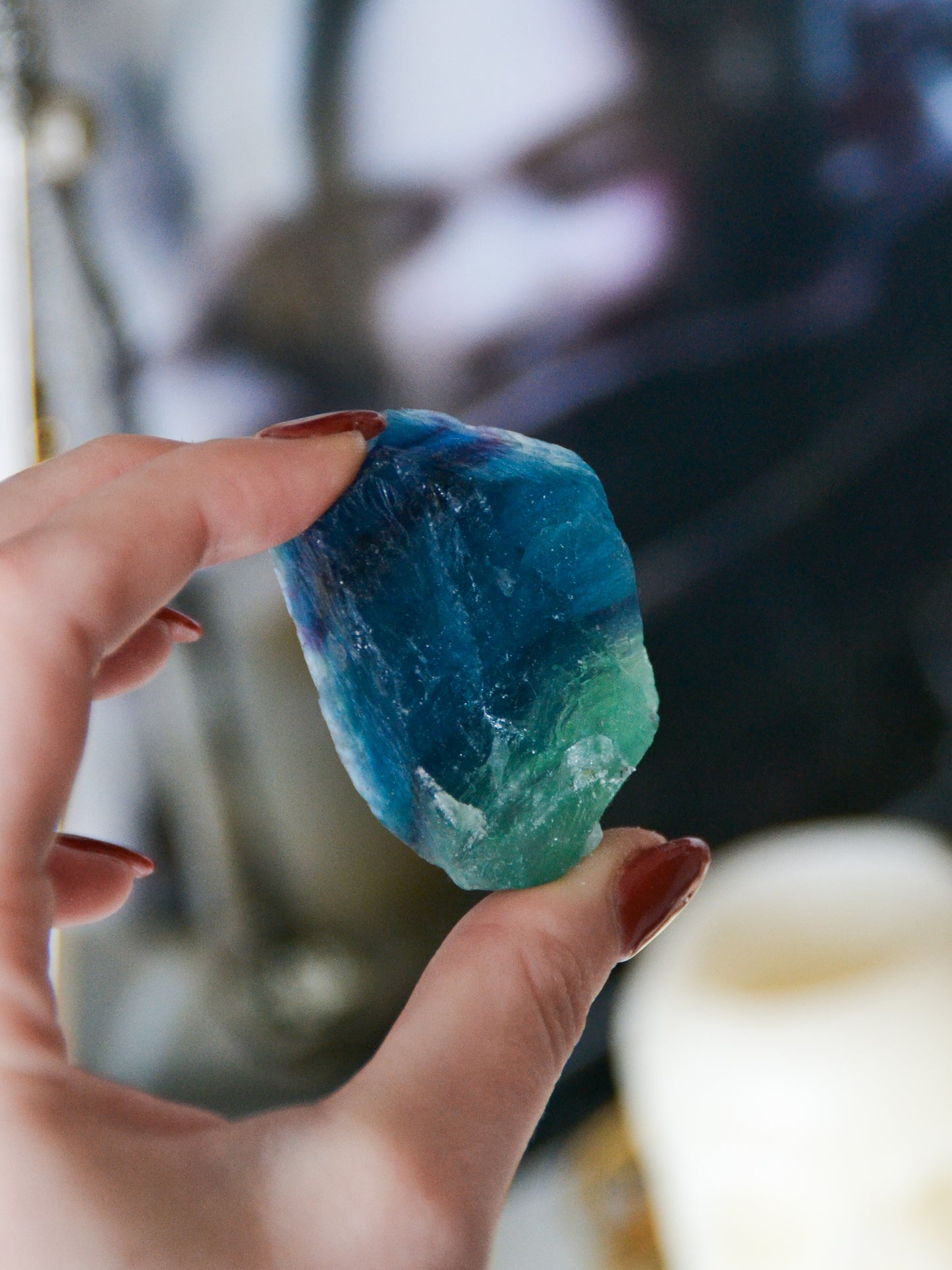 Fluorite blu grezza