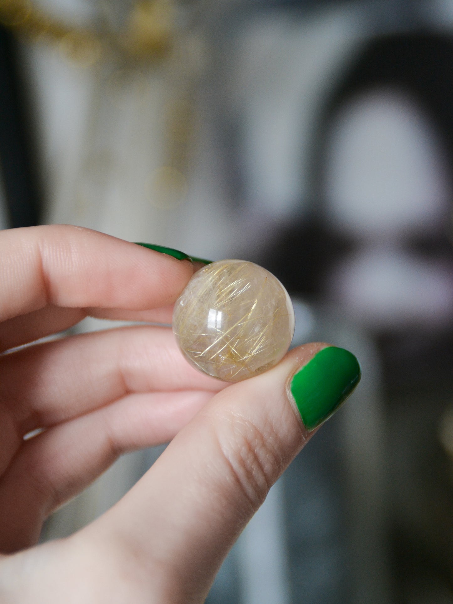 Minisfera in quarzo rutilato