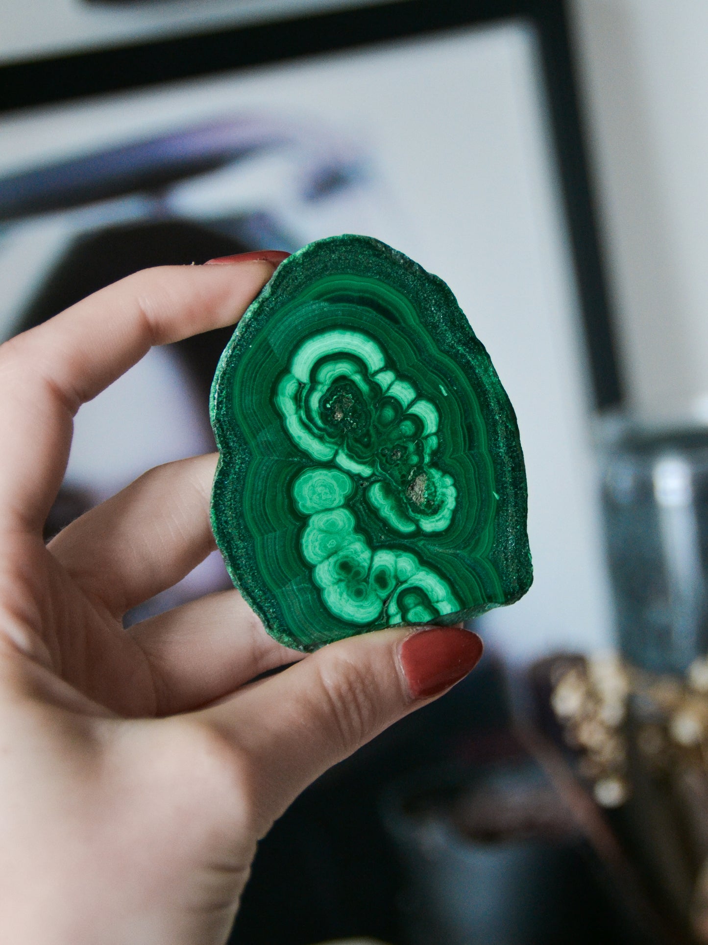 Fetta di malachite