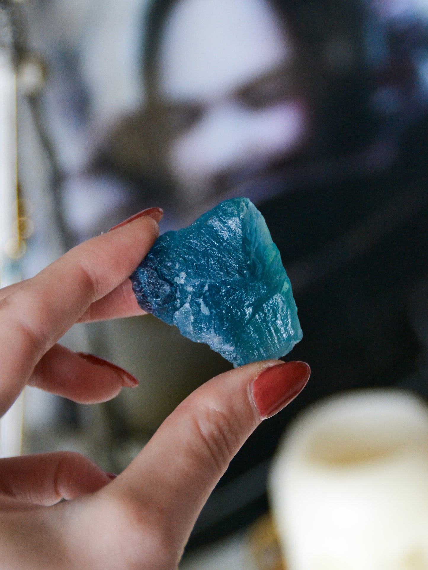 Fluorite blu grezza