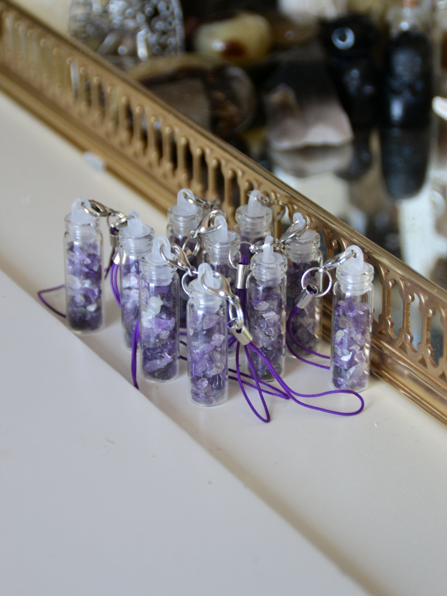Portachiavi crystal jar Ametista