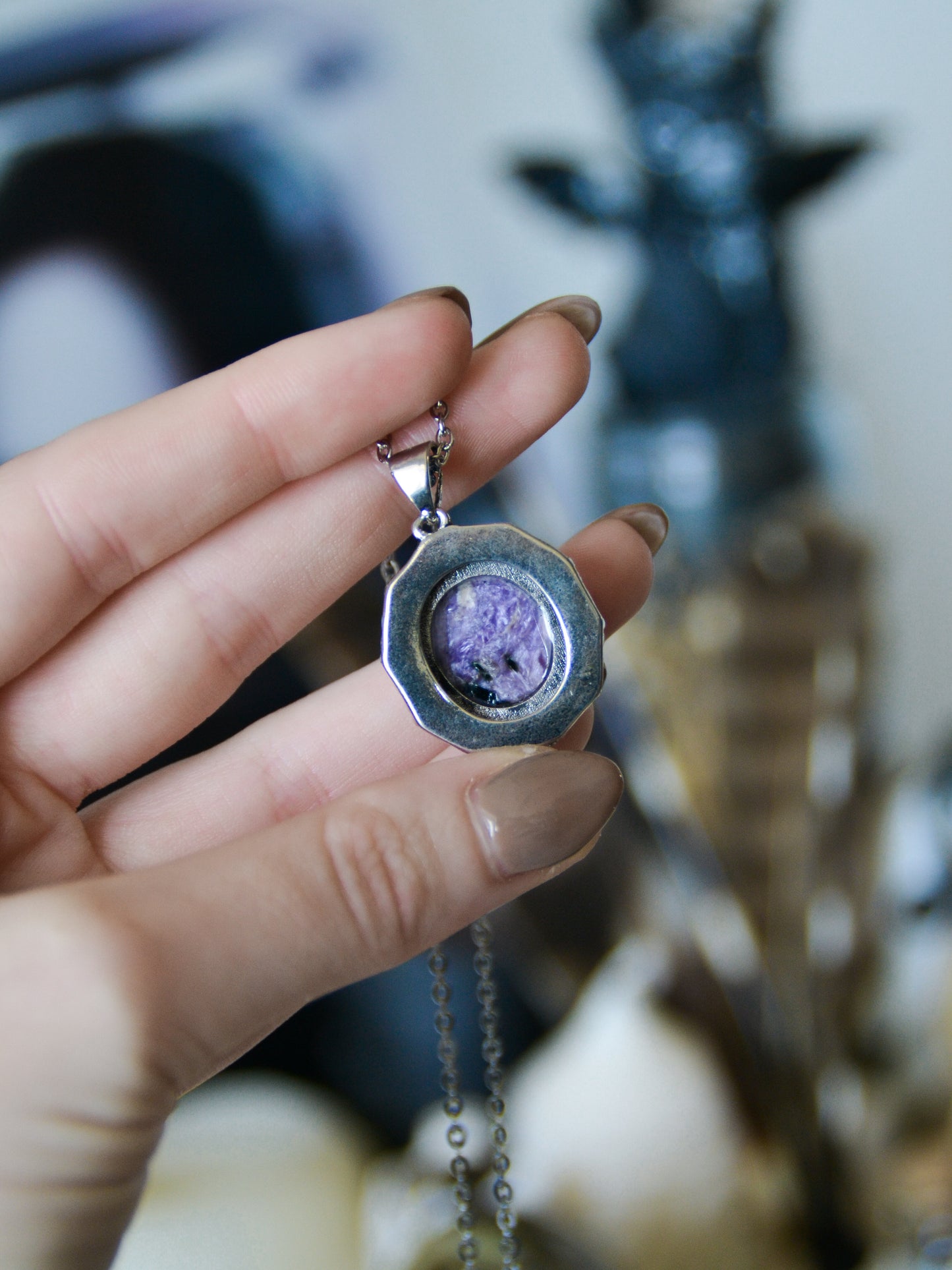 Ciondolo con montatura vintage in ciaroite