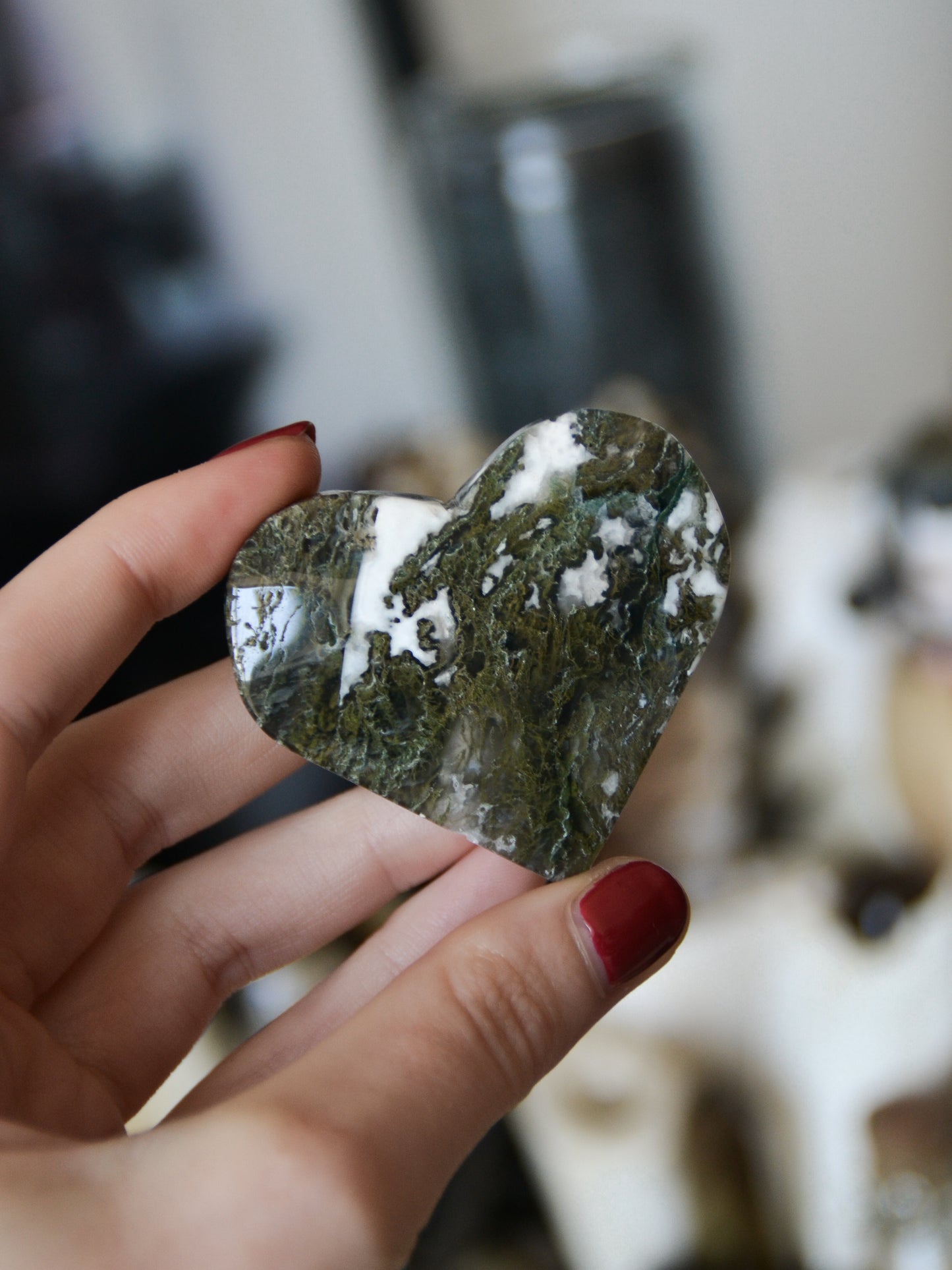 Cuore in agata muschiata