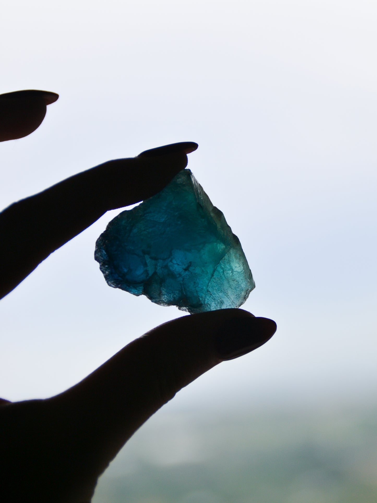 Fluorite blu grezza