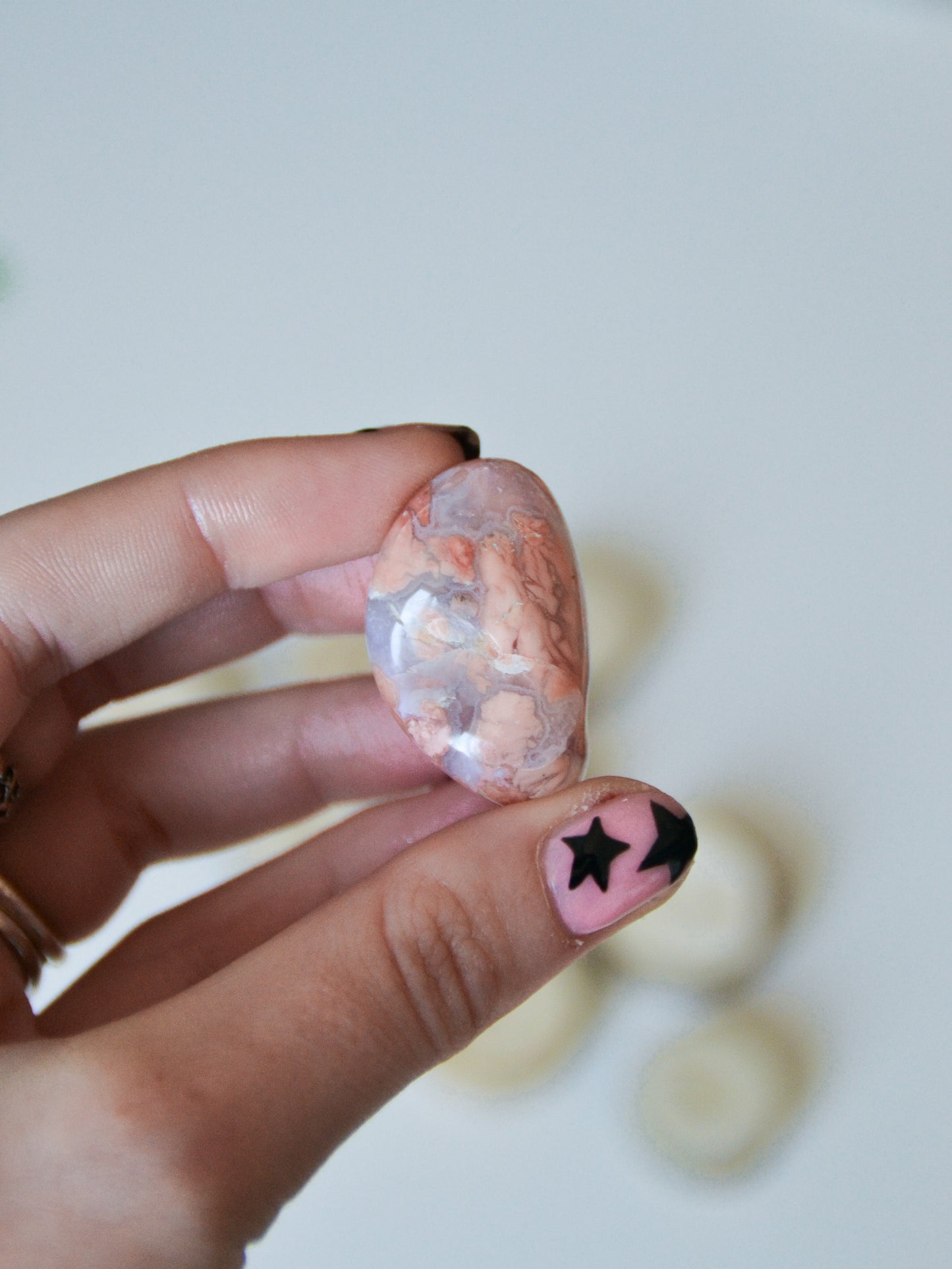 Agata rosa burattata