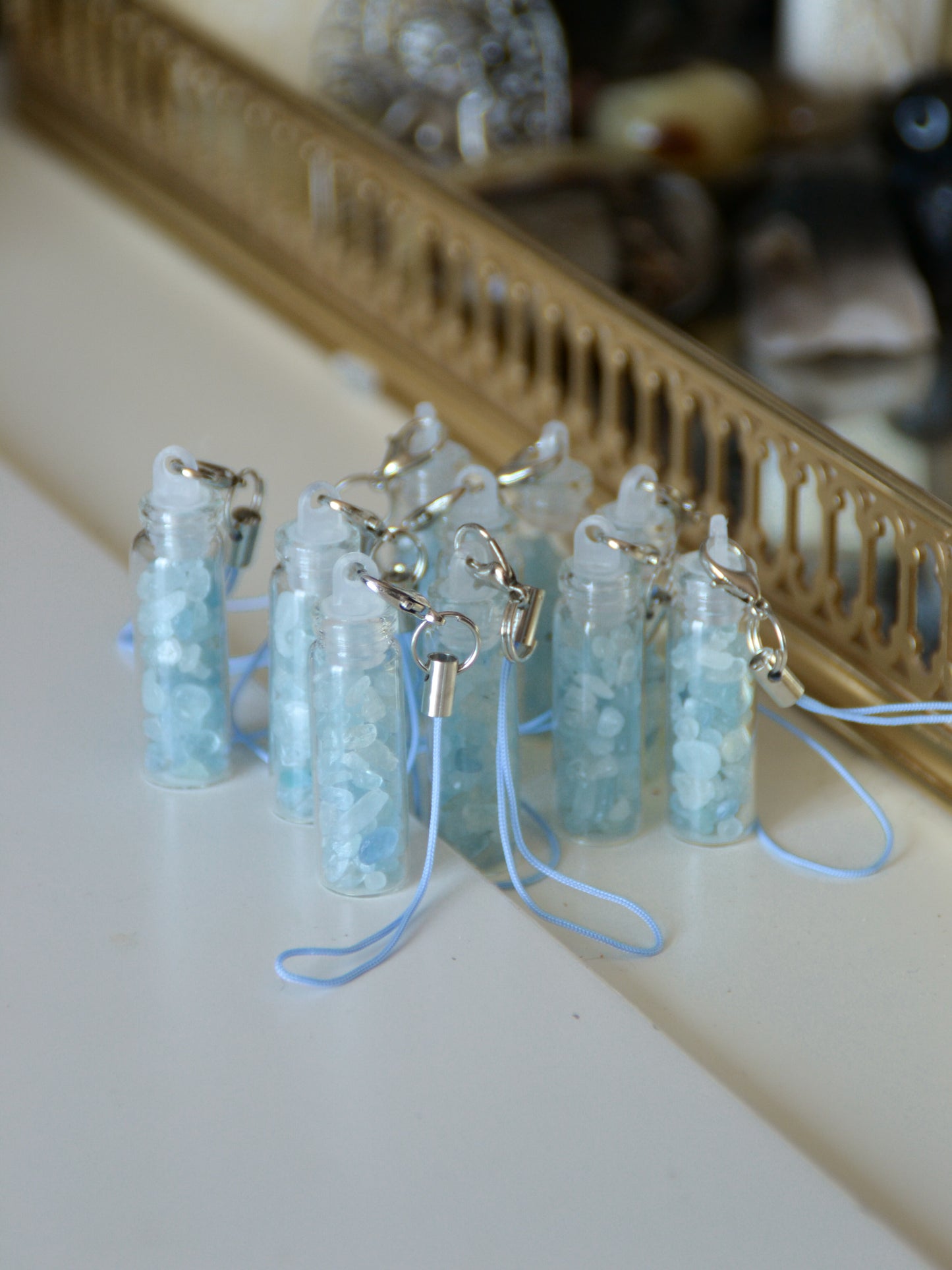 Portachiavi crystal jar Acquamarina