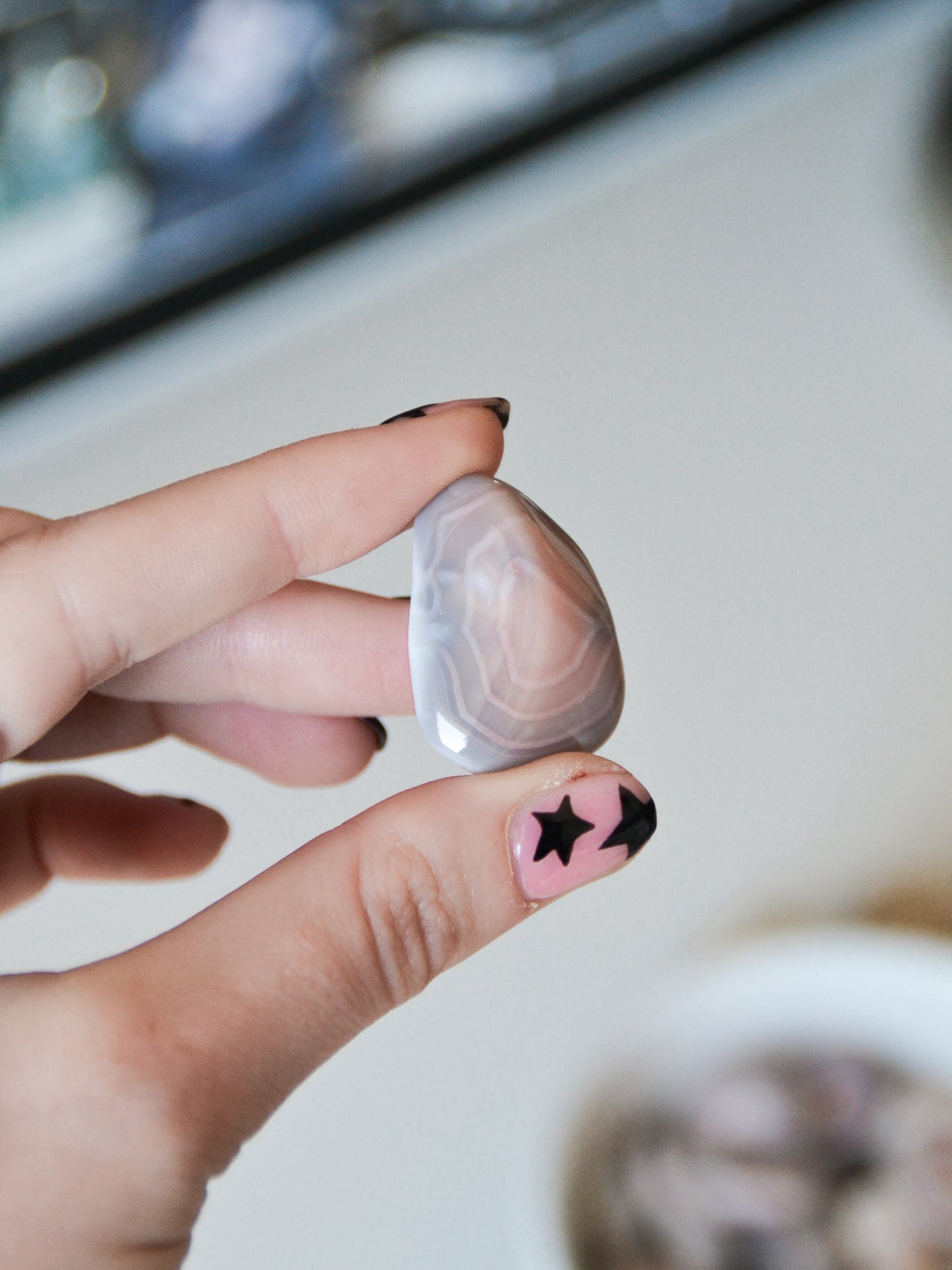 Agata botswana rosa burattata