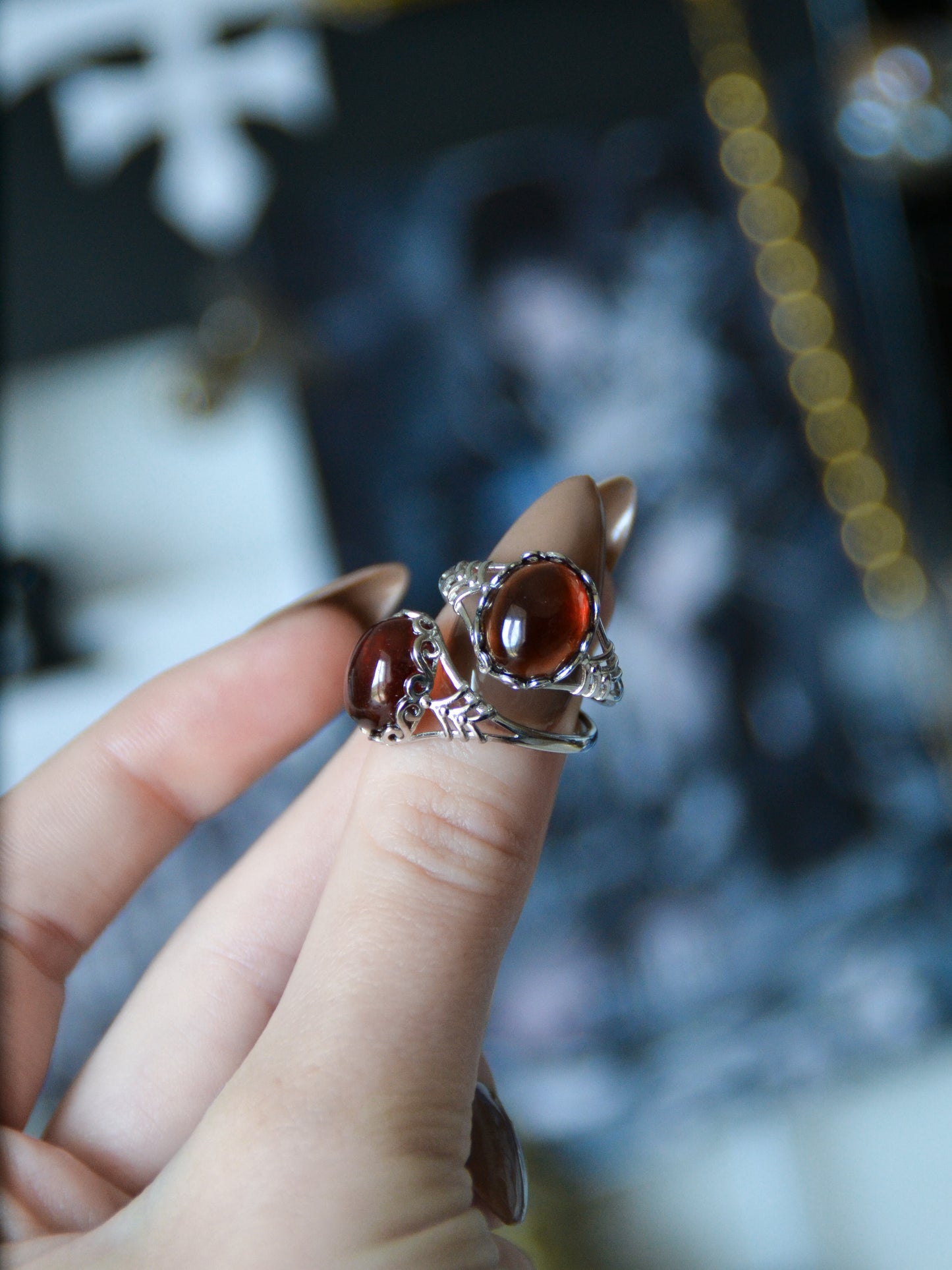 Anello con agata rossa