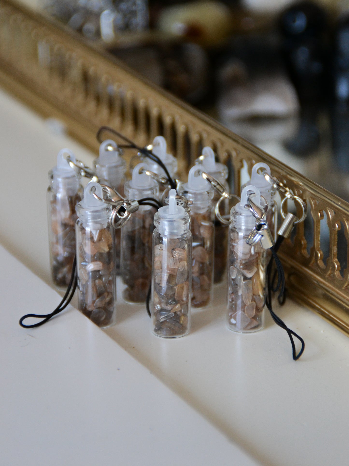 Portachiavi crystal jar Pietra di luna