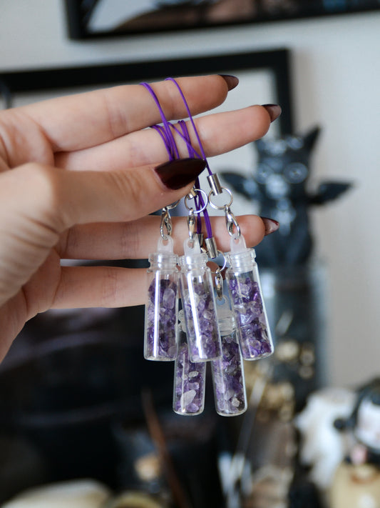 Portachiavi crystal jar Ametista