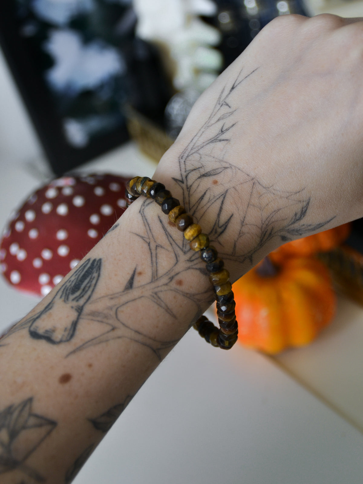 Bracciale in occhio di tigre sfaccettato