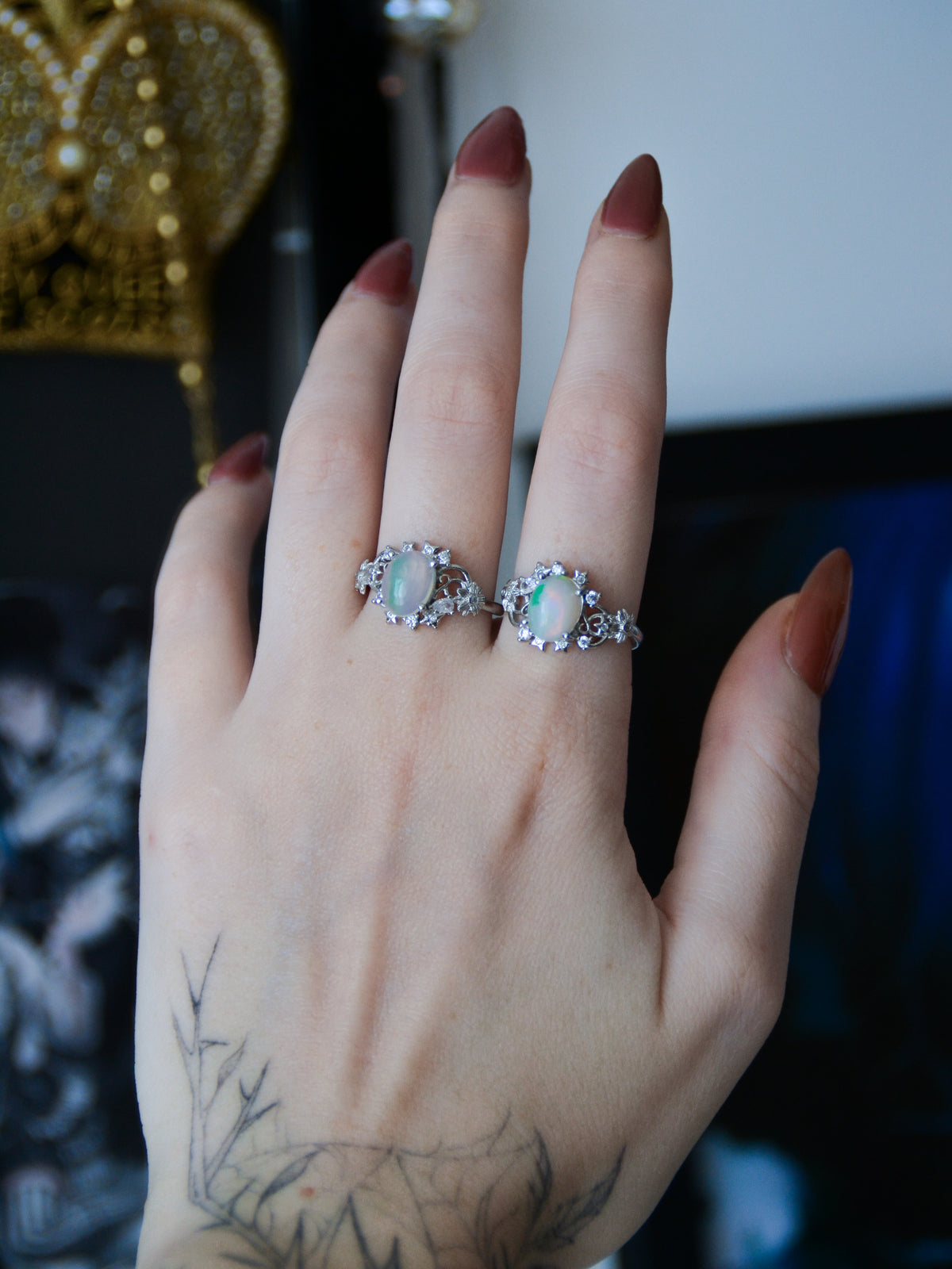 Anello enchanted con opale etiope