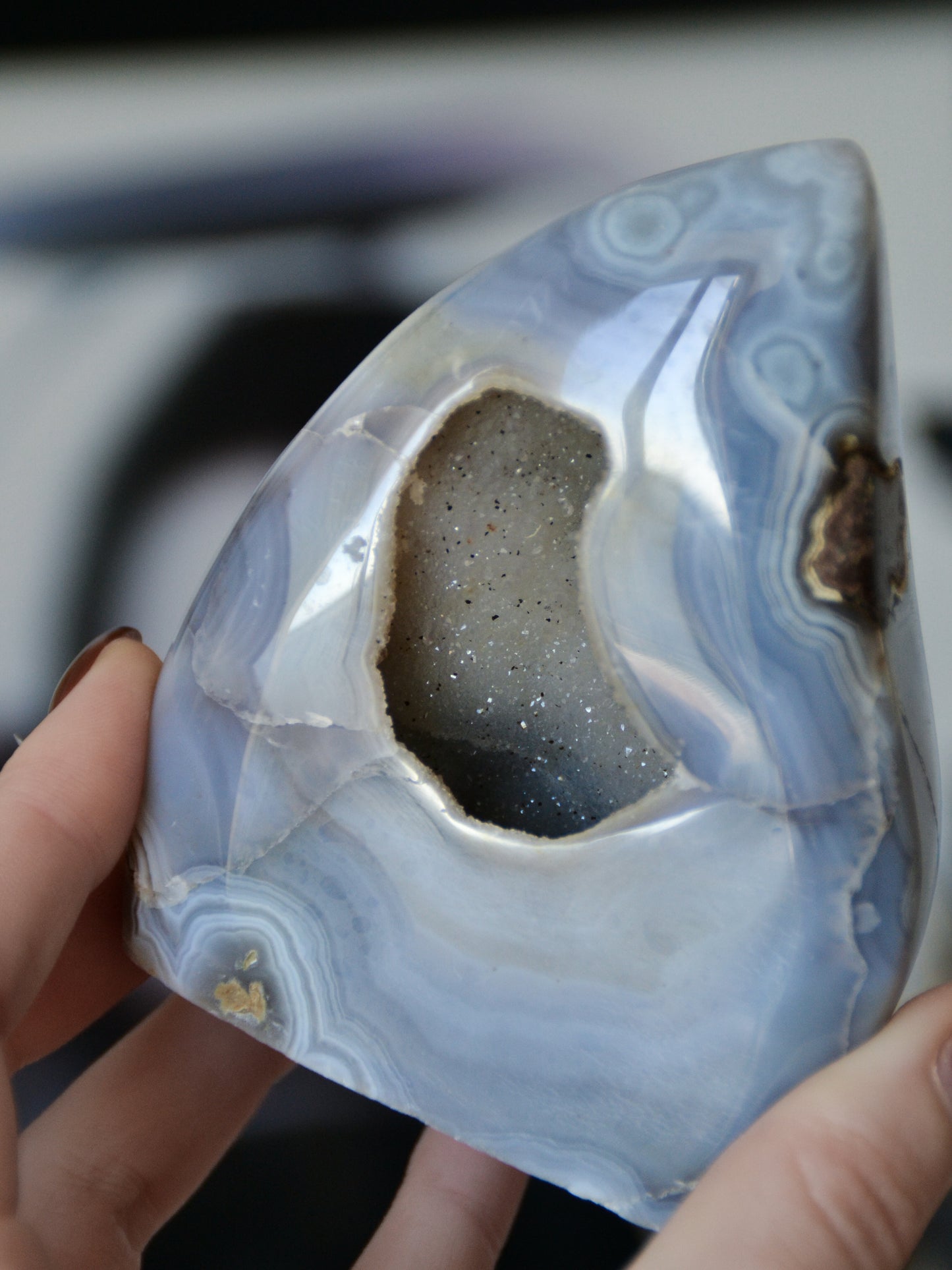 Fiamma in agata druzy