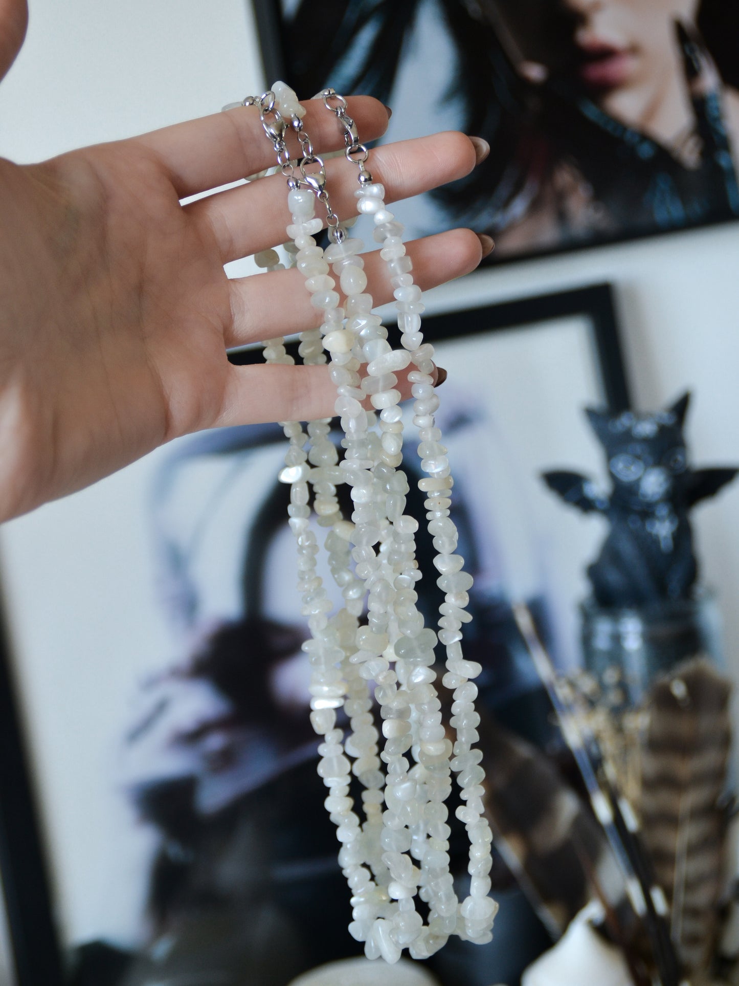Collana in chips di pietra di luna