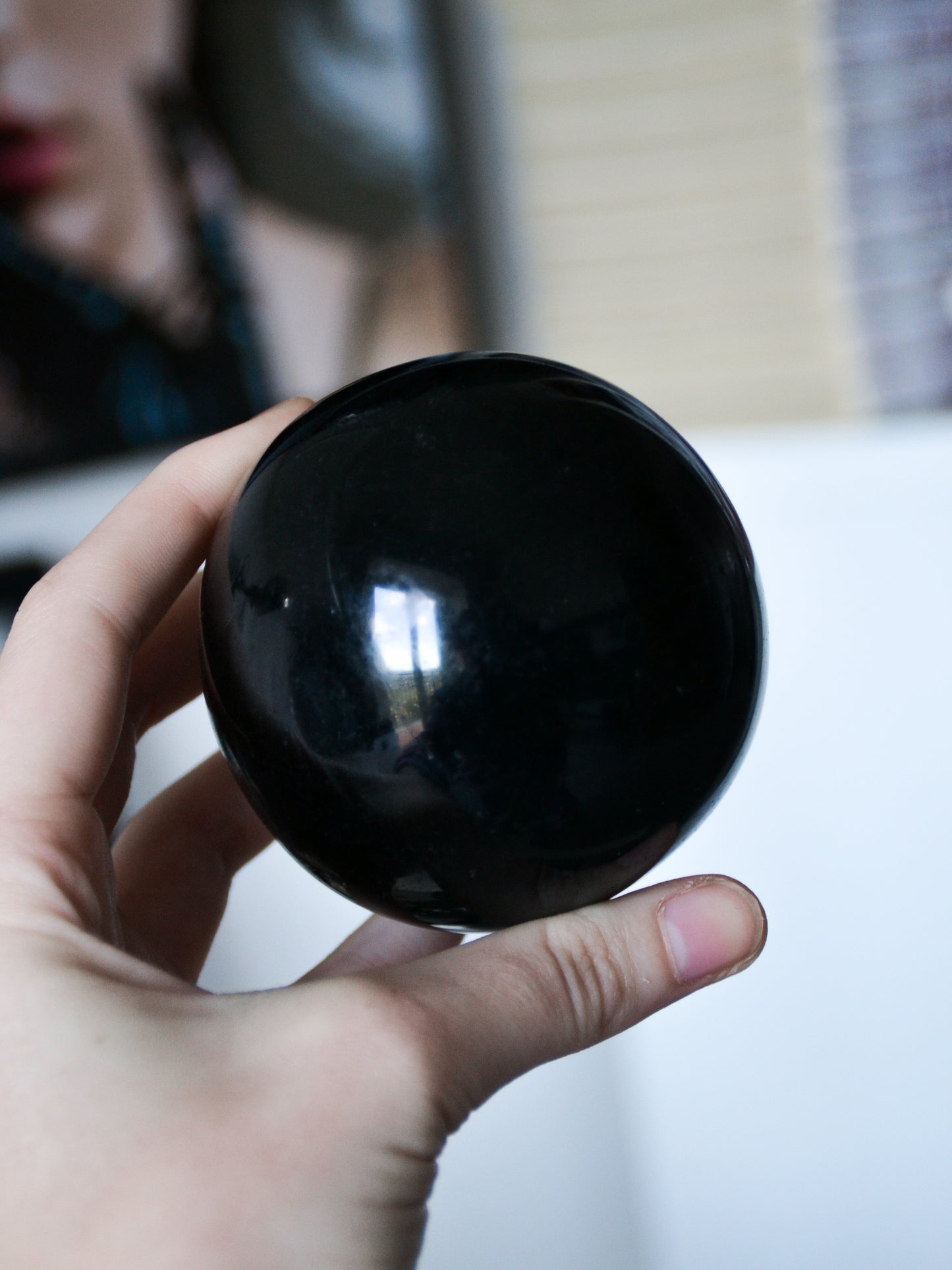 Sfera in tormalina nera schorl