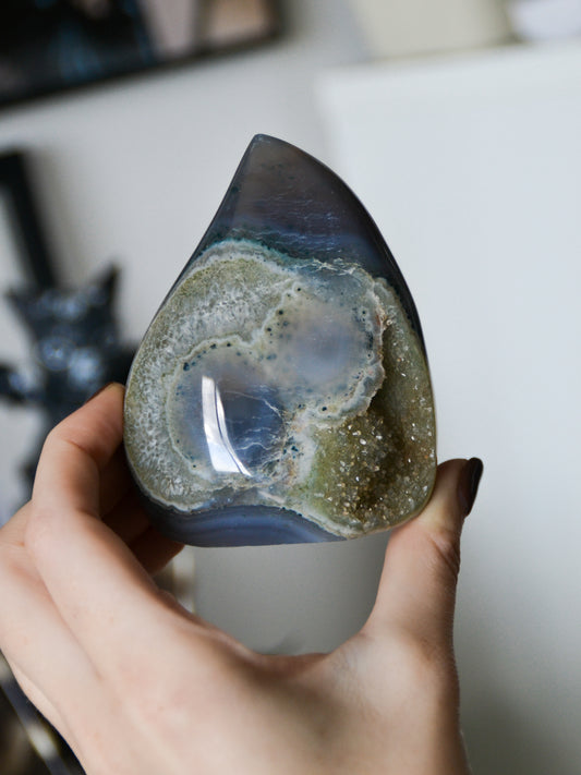 Fiamma in agata druzy