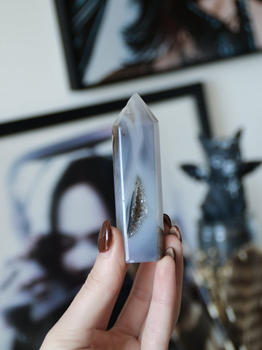 Torre in agata druzy