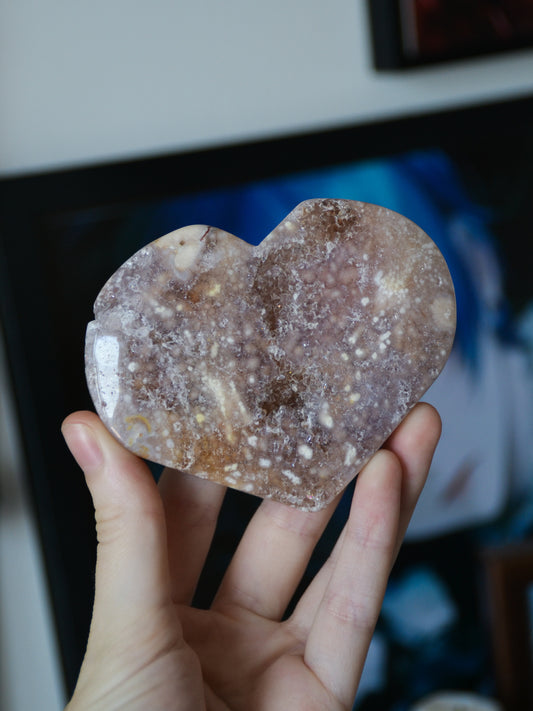 Cuore in ametista rosa