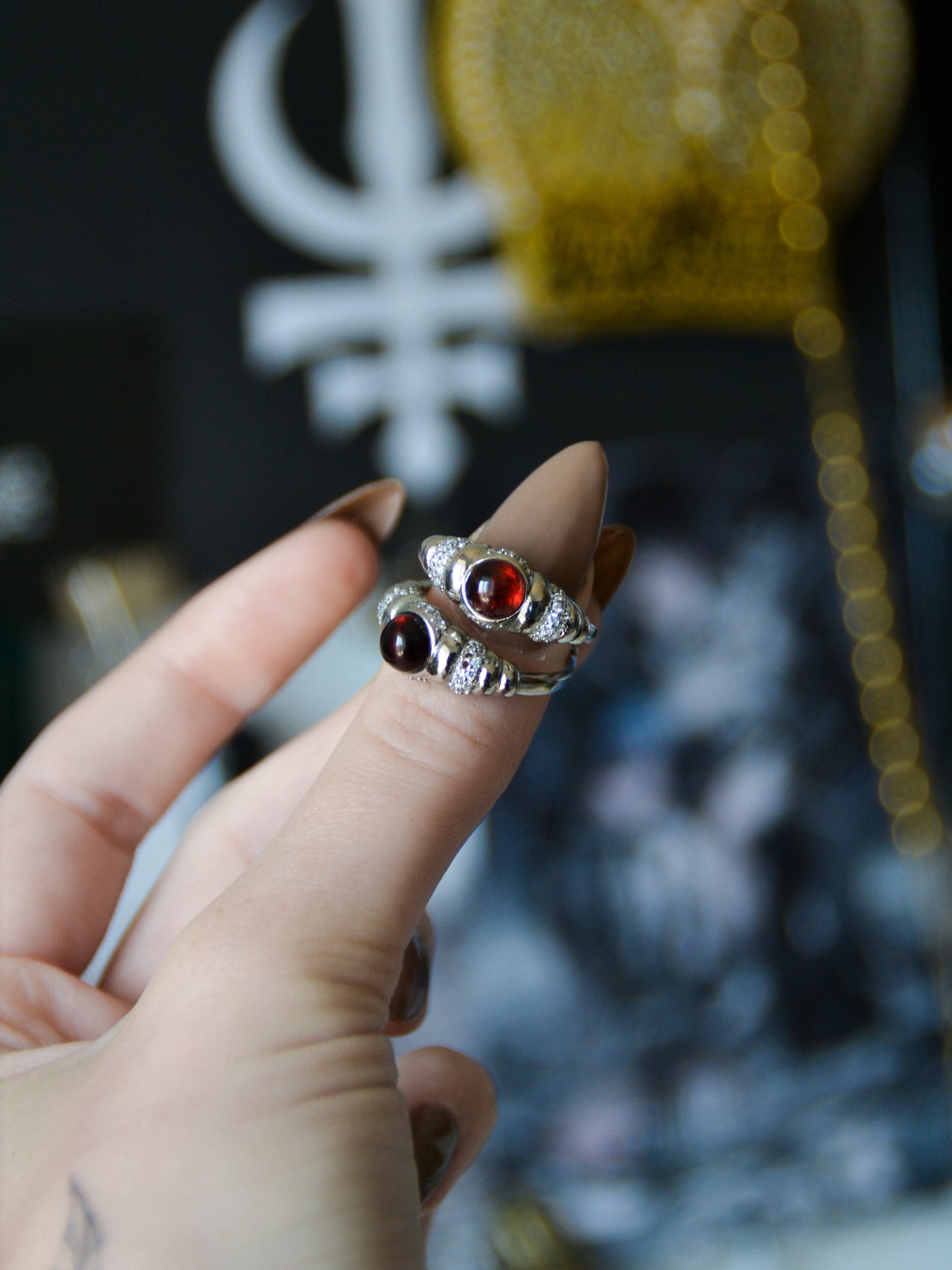 Anello vintage con granato