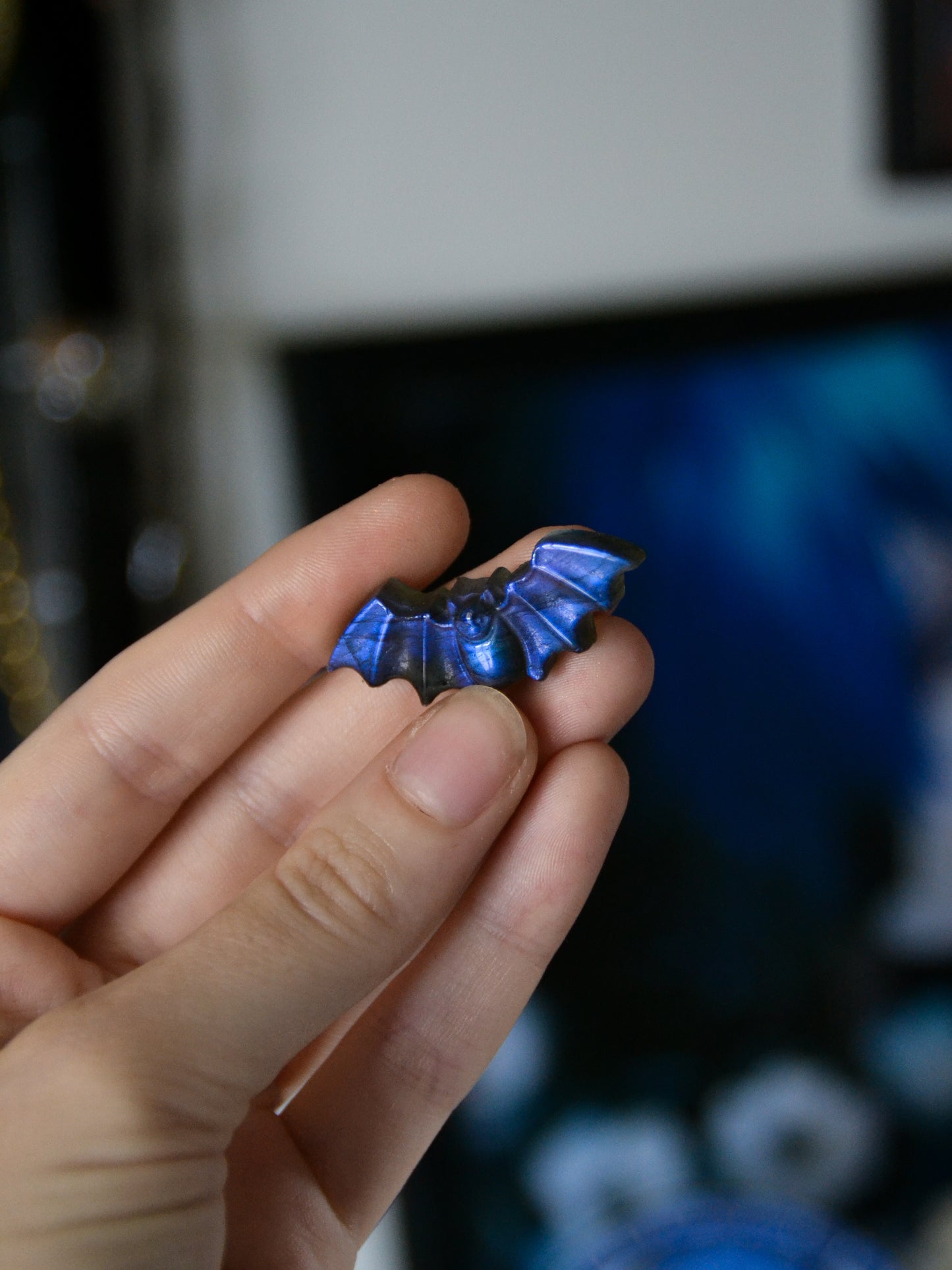 Pipistrello in labradorite