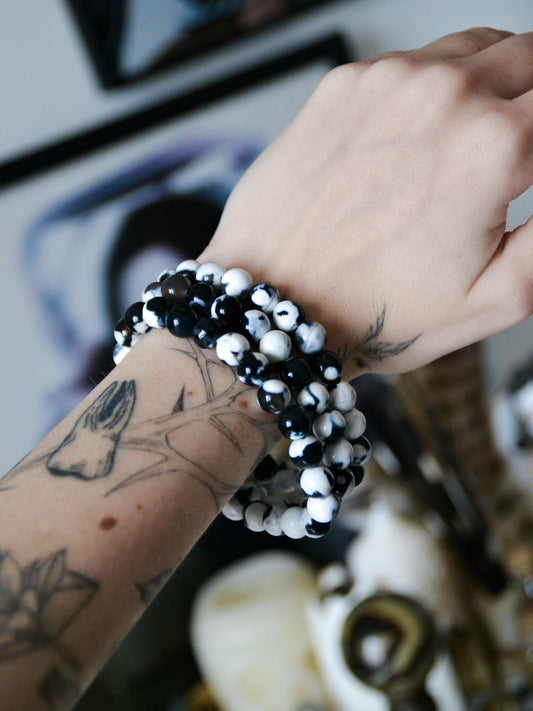 Bracciale in biglie di agata orca