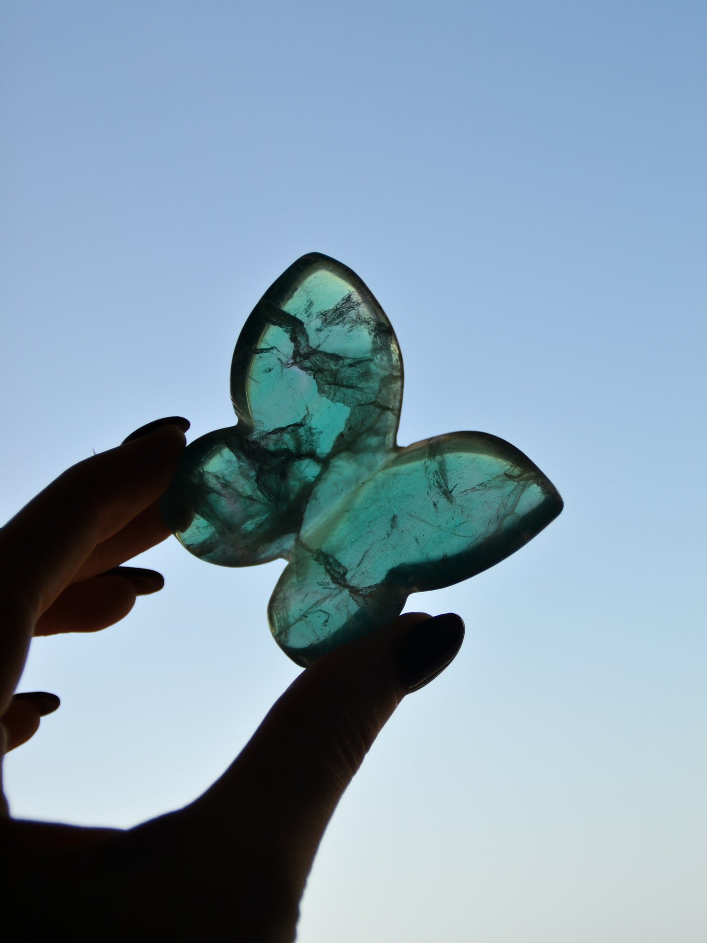 Farfalla 3D in fluorite