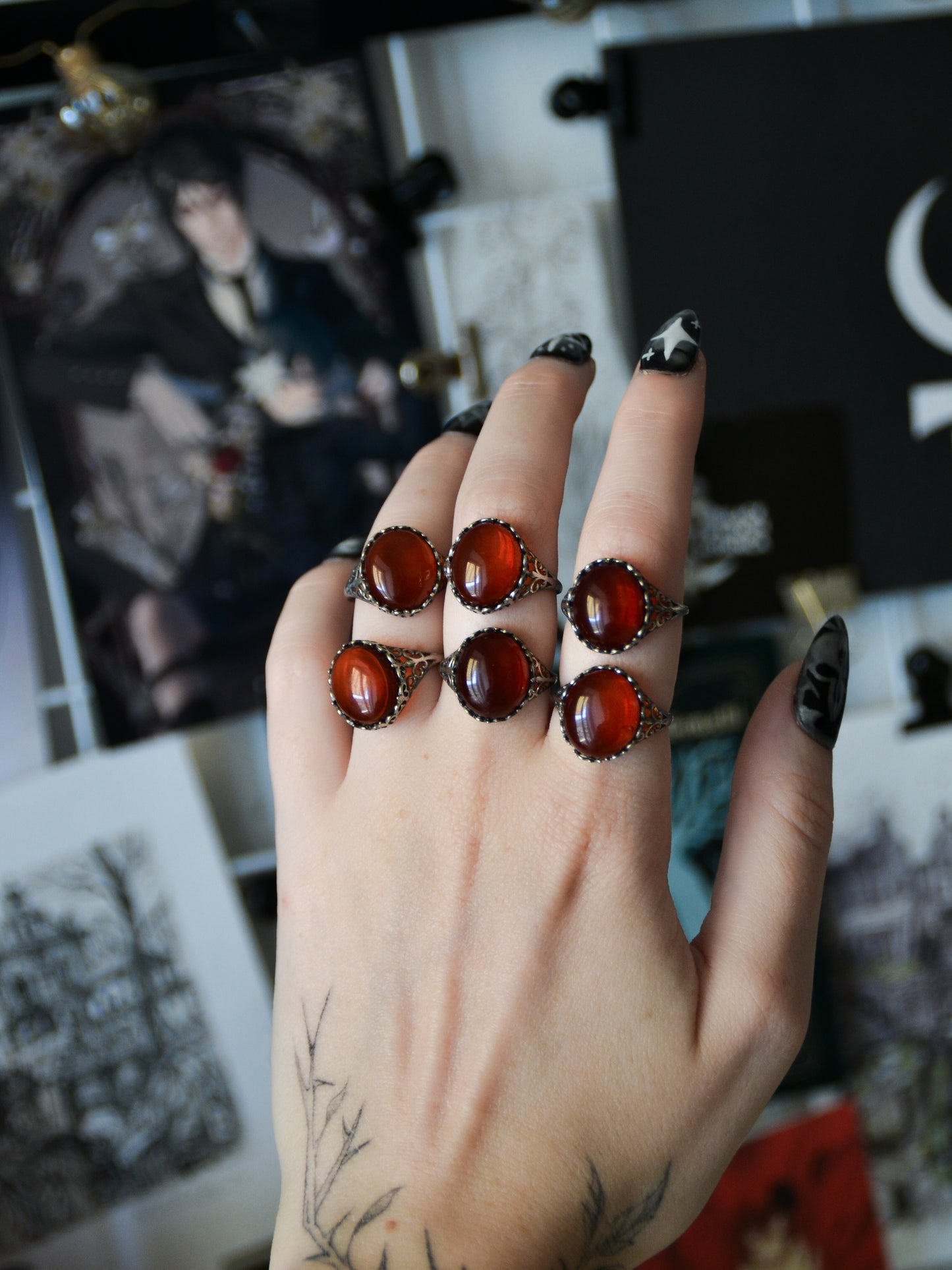 Anello con agata rossa (bestseller)