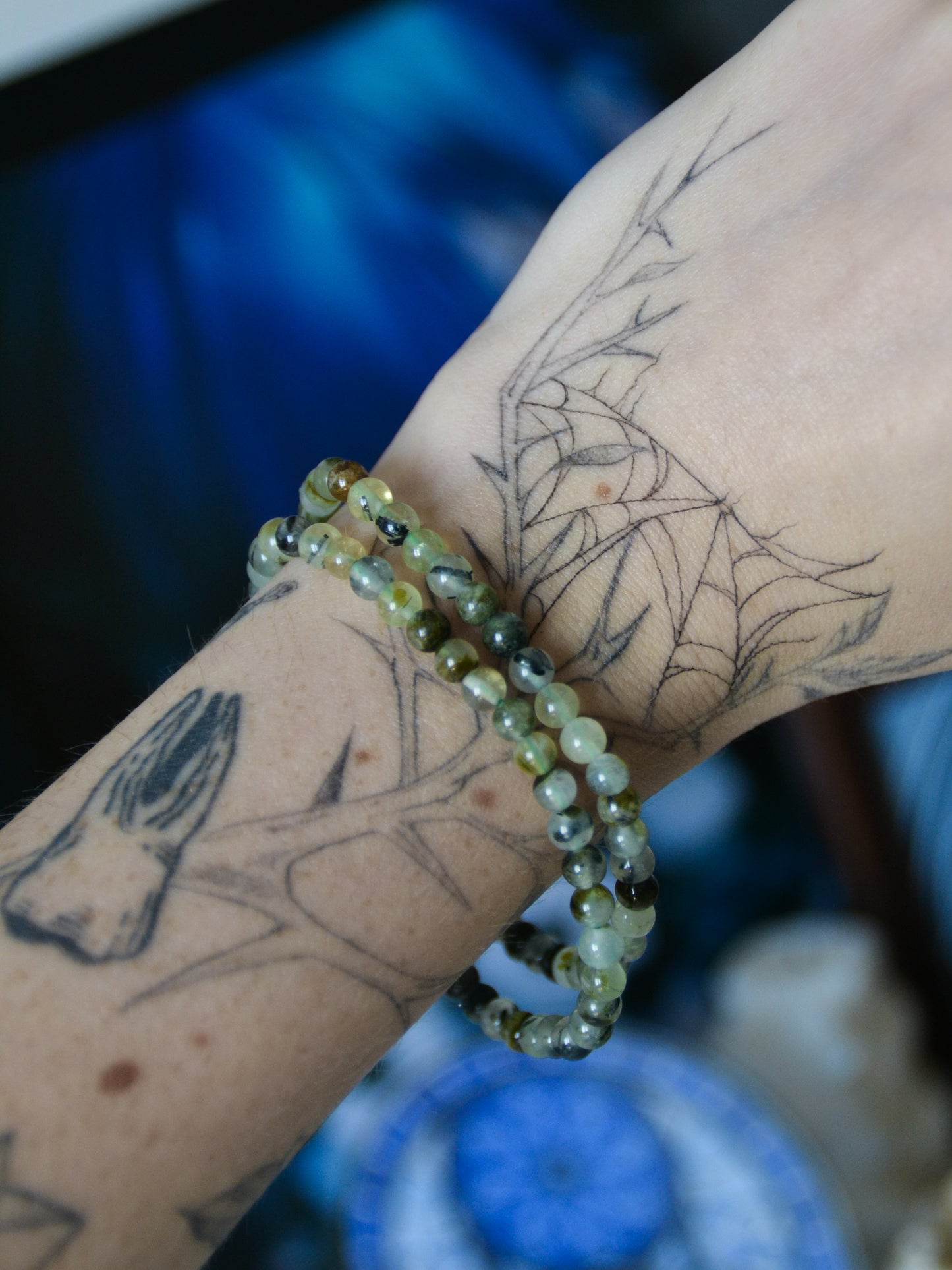 Bracciale in biglie di prehnite