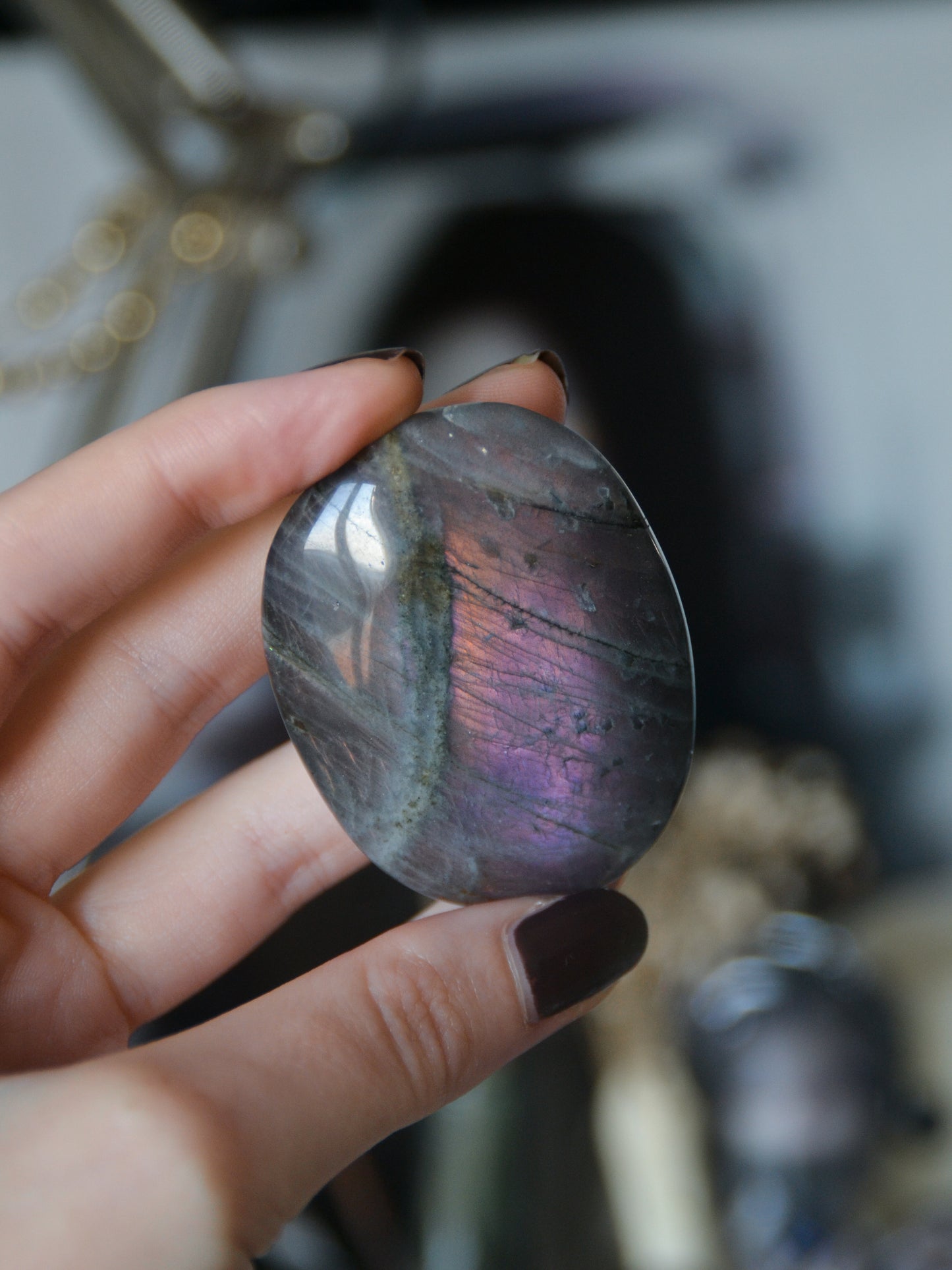 Palmstone in labradorite viola/sunset