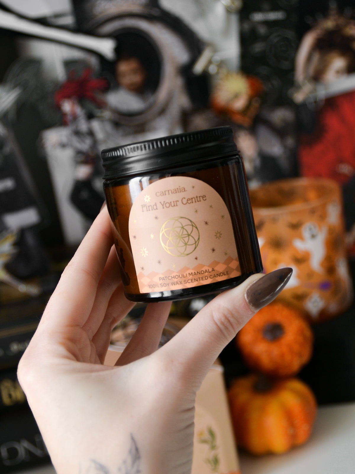 Candela profumata Find your centre patchouli mandala