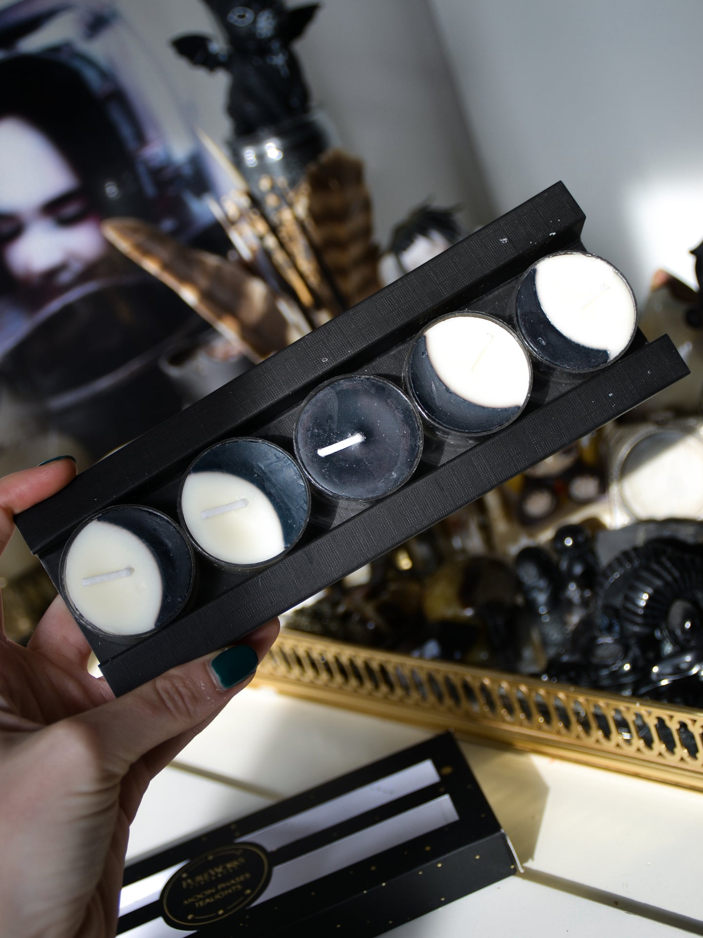 Set di candele tealight con fasi lunari