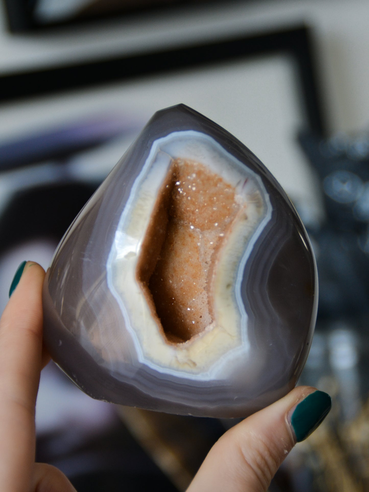 Fiamma in agata druzy (283 g)