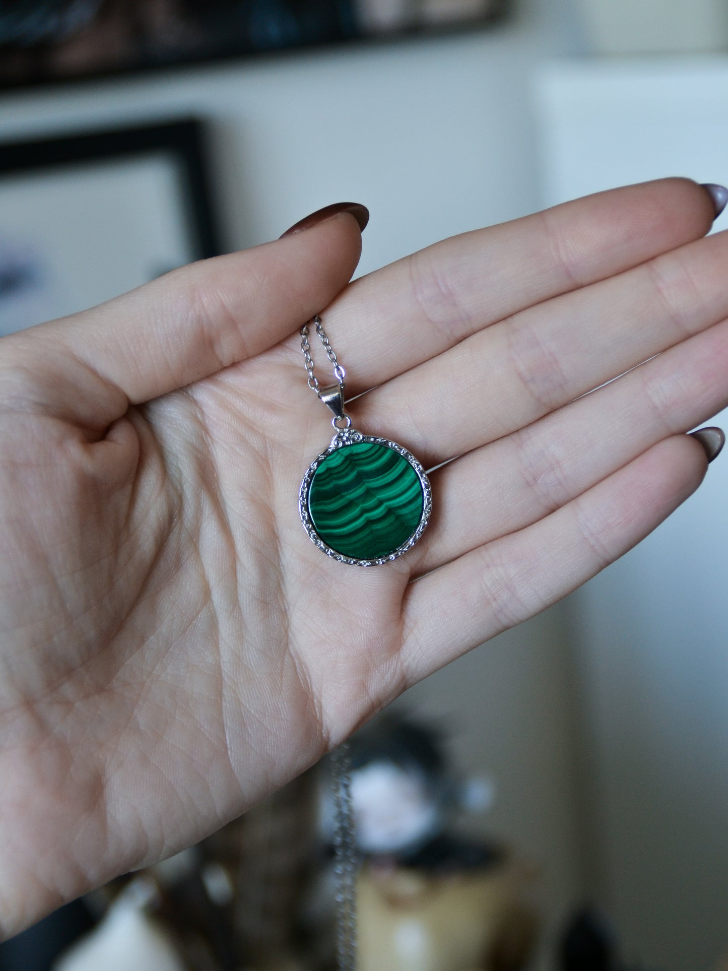 Ciondolo in malachite