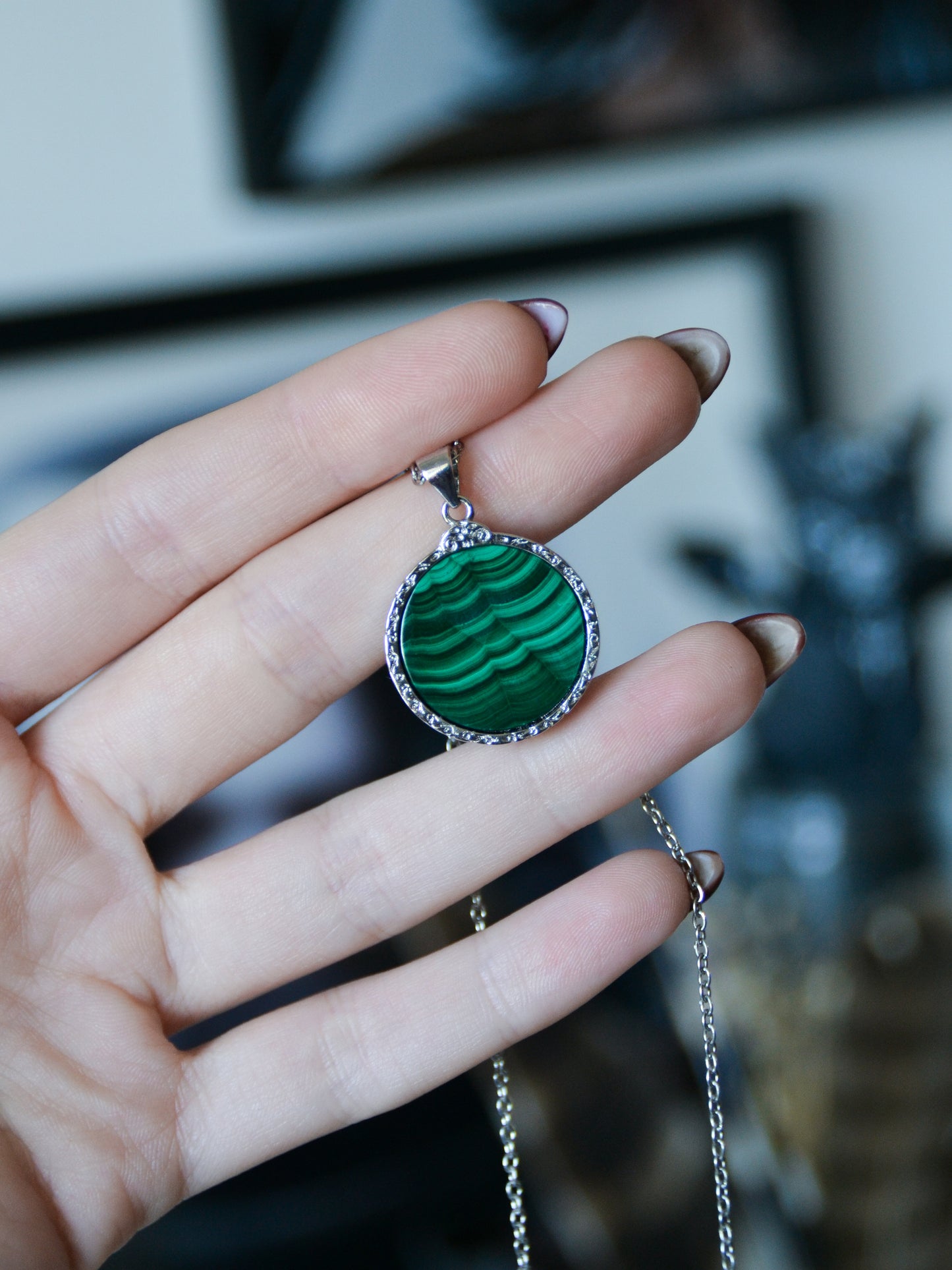 Ciondolo in malachite