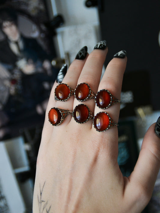 Anello con agata rossa (bestseller)