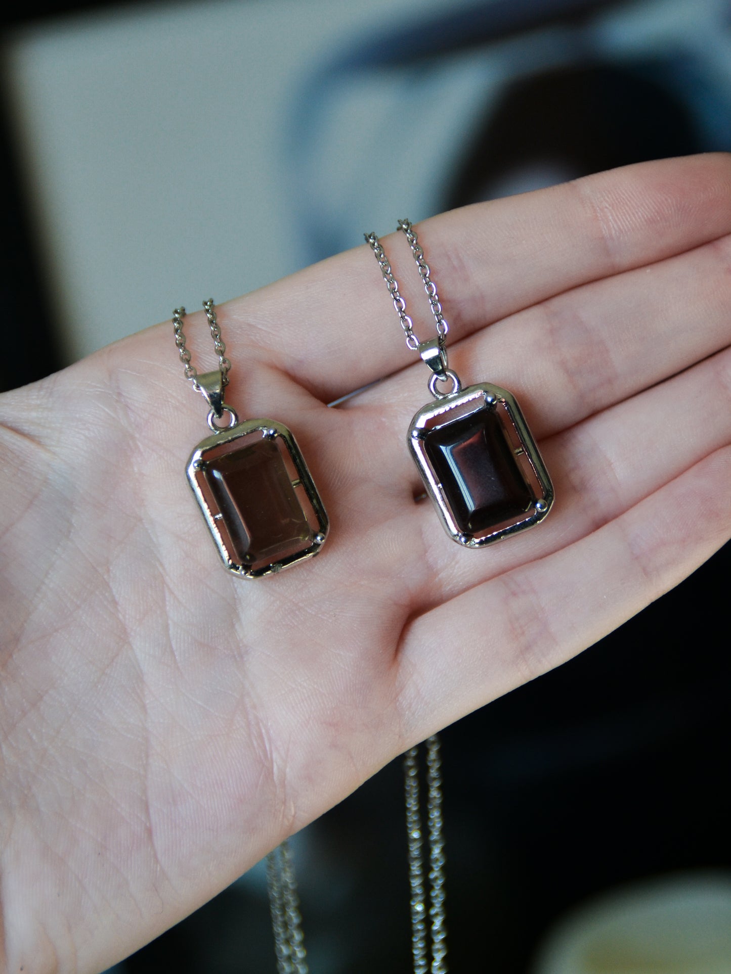 Ciondolo con quarzo fumè