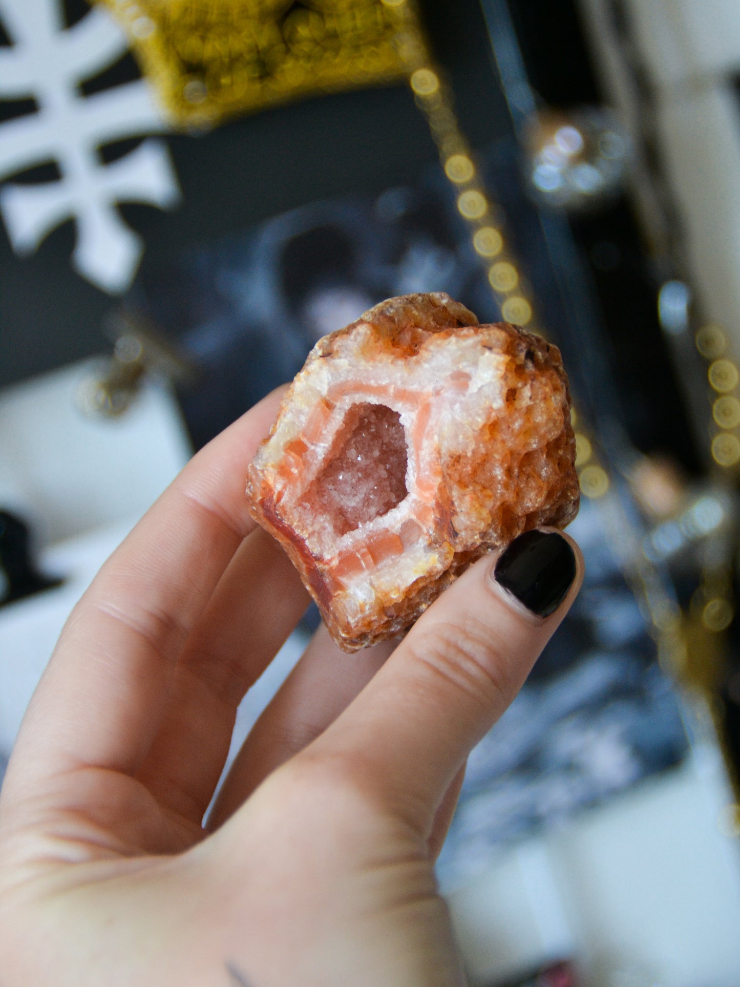 Geode di agata druzy