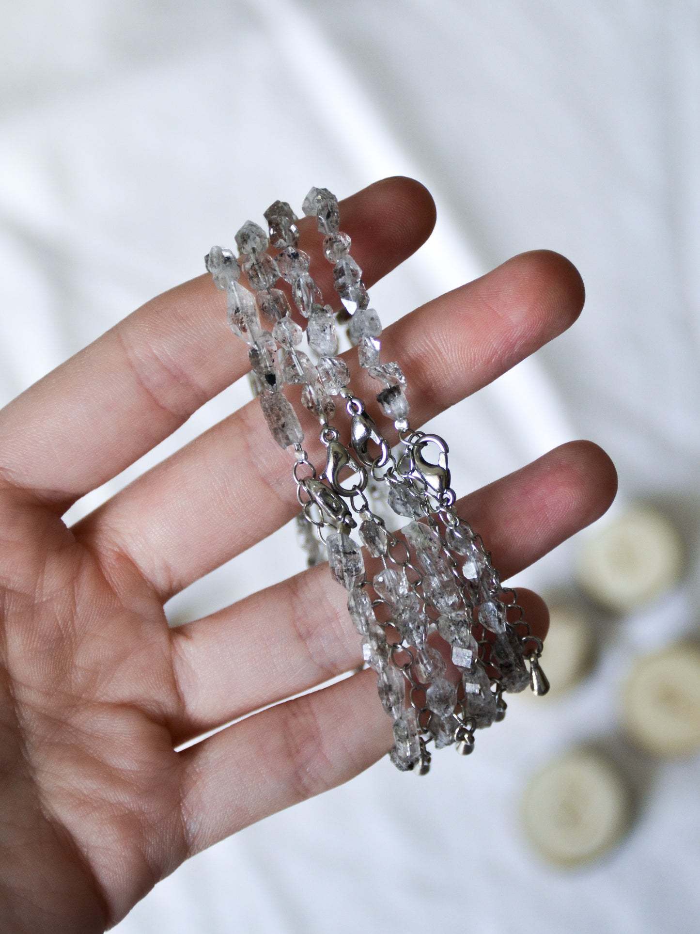 Bracciale con diamante di herkimer