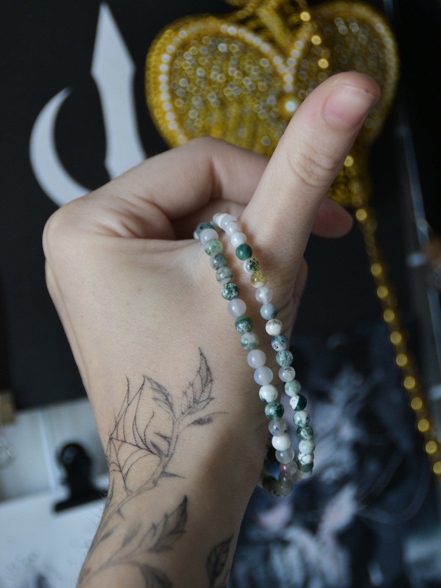 Bracciale in biglie di agata albero