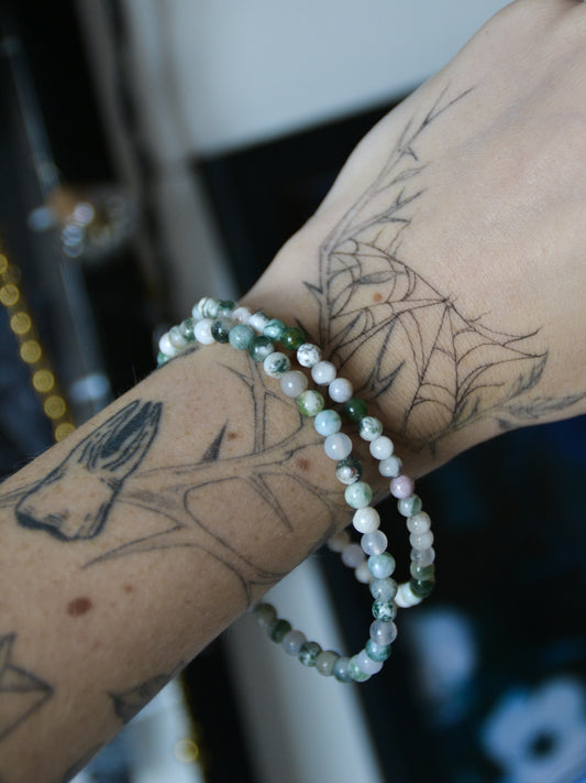 Bracciale in biglie di agata albero