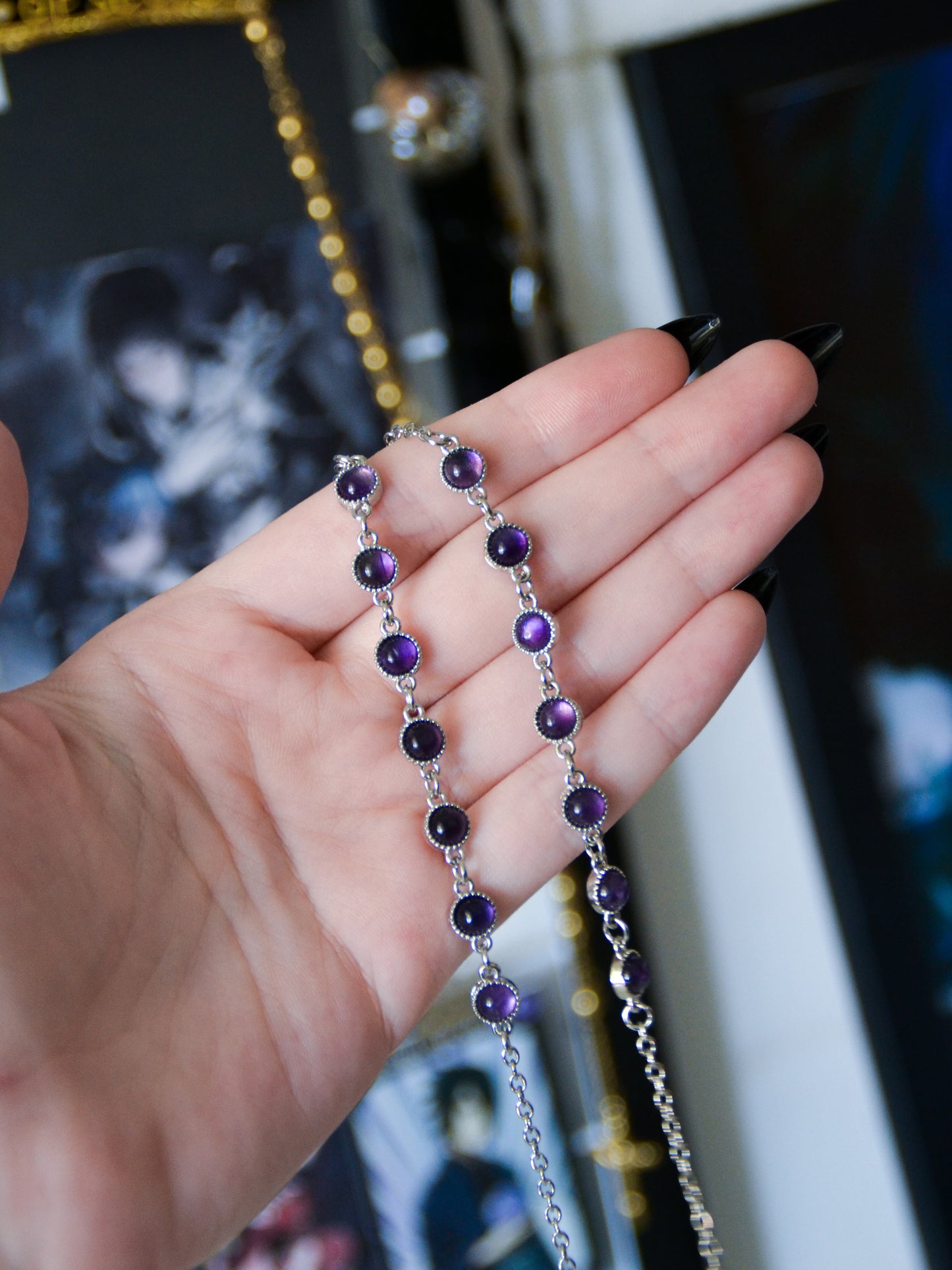 Bracciale regolabile con ametista