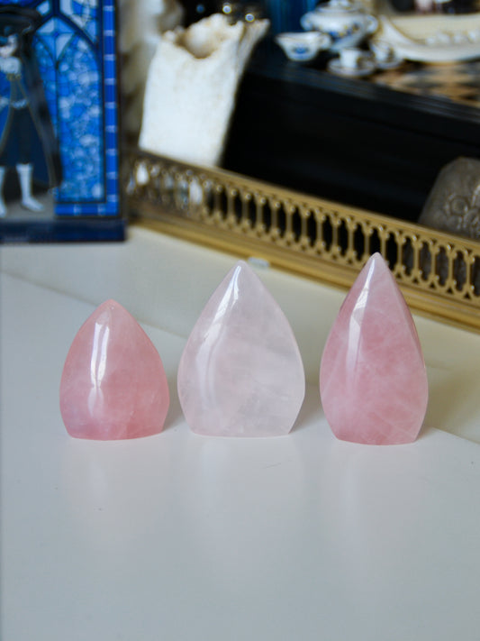 Fiamma in quarzo rosa