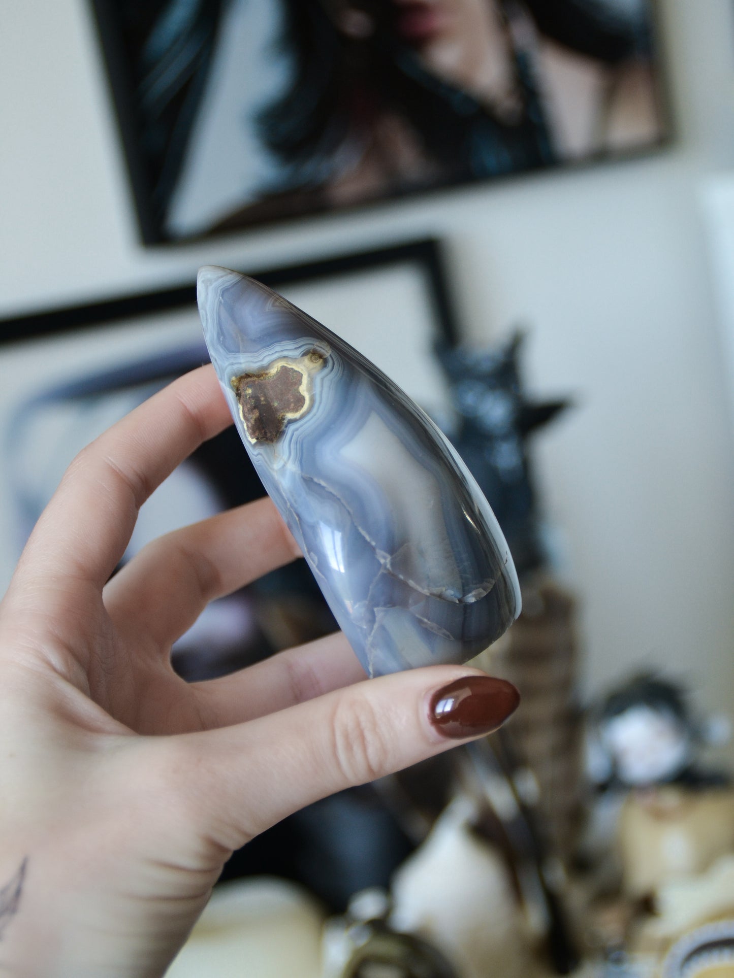 Fiamma in agata druzy