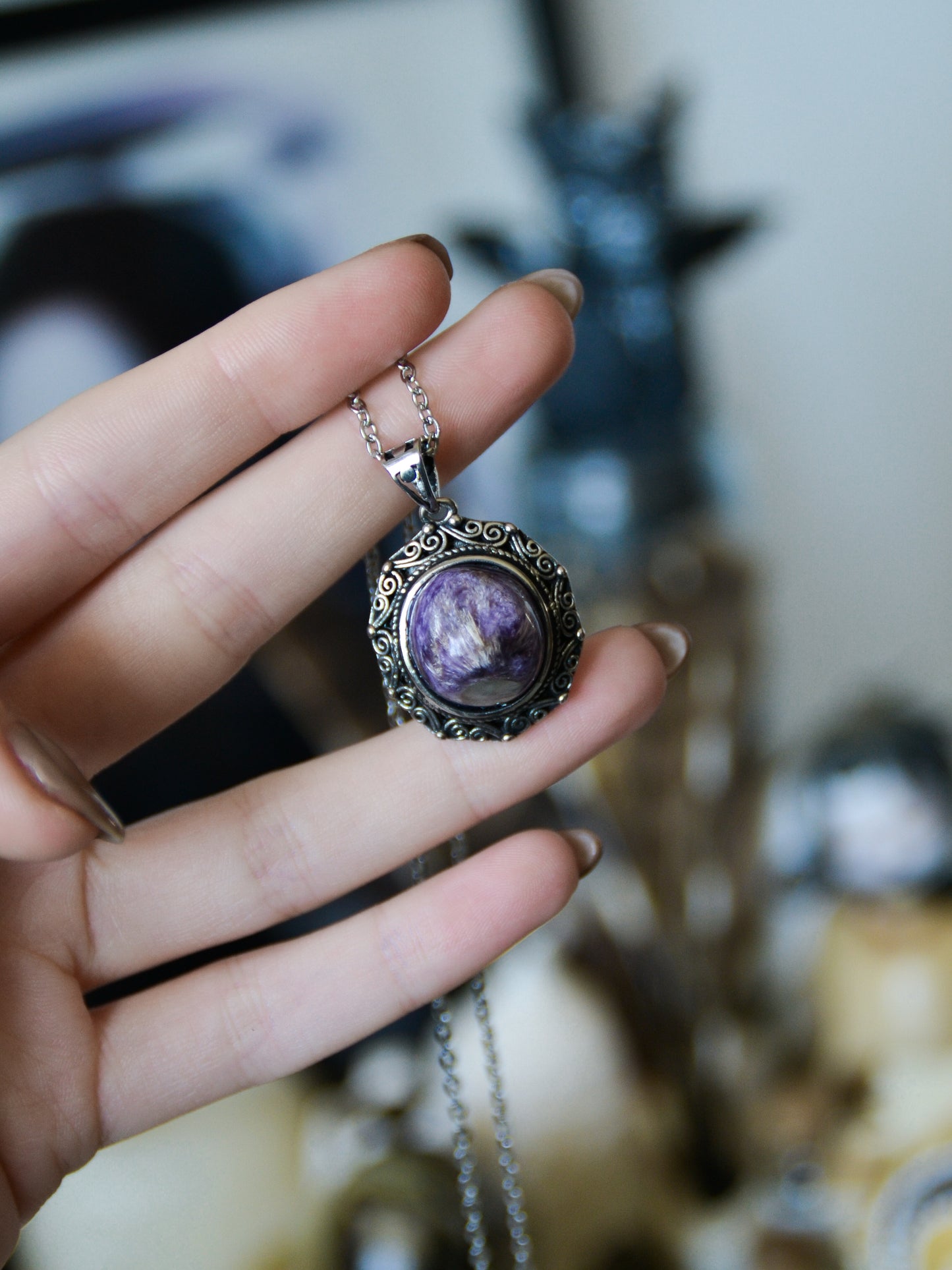 Ciondolo con montatura vintage in ciaroite