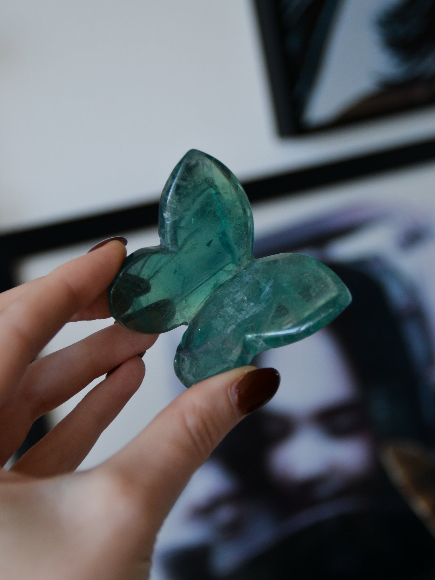 Farfalla 3D in fluorite