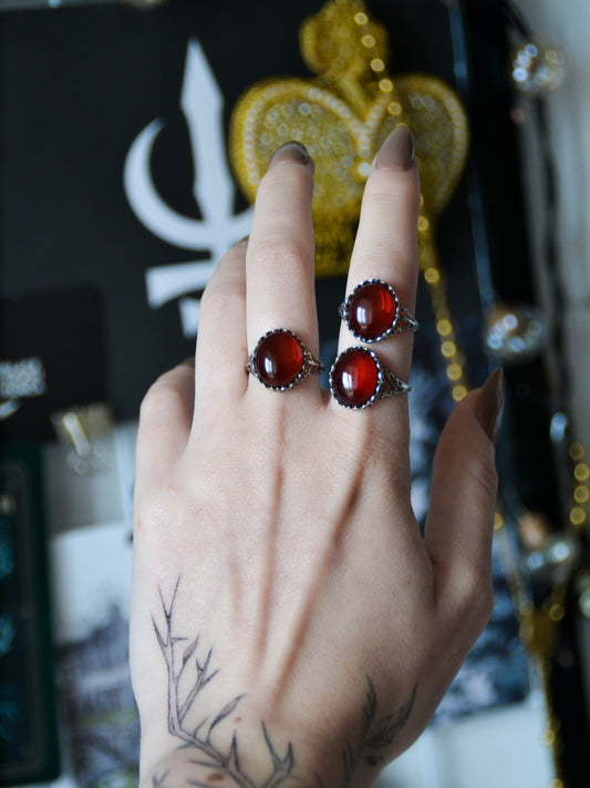Anello con agata rossa (bestseller)