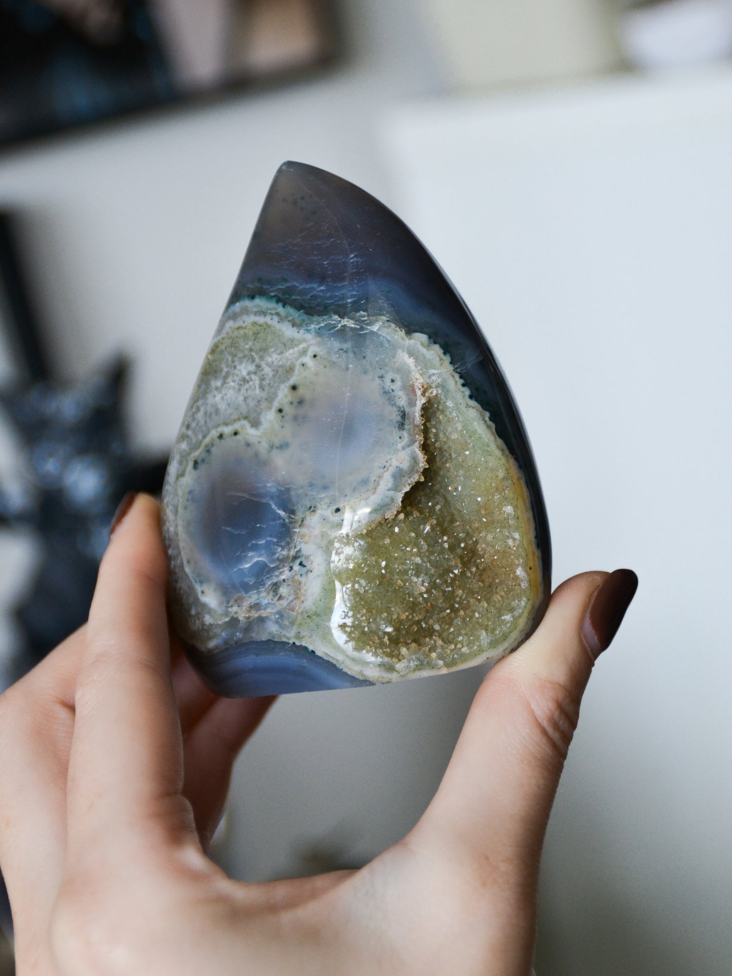 Fiamma in agata druzy