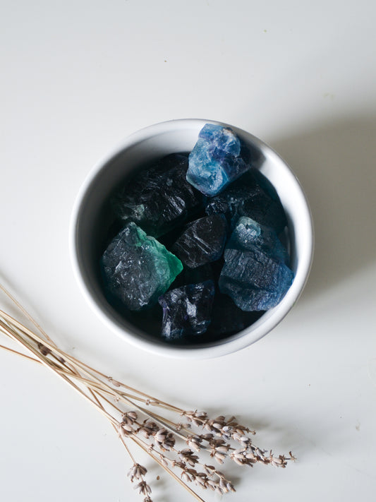 Fluorite blu grezza
