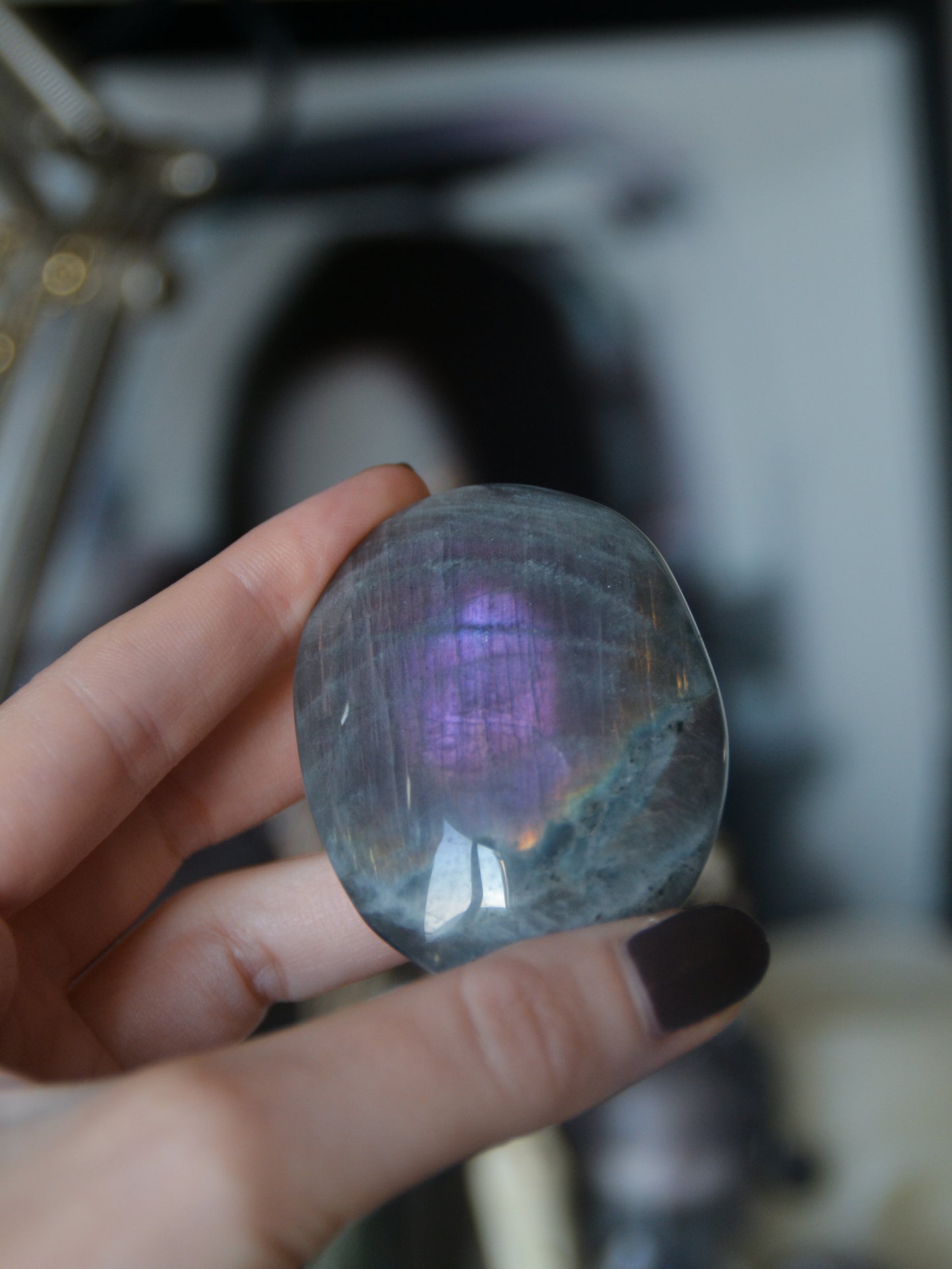 Palmstone in labradorite viola/sunset